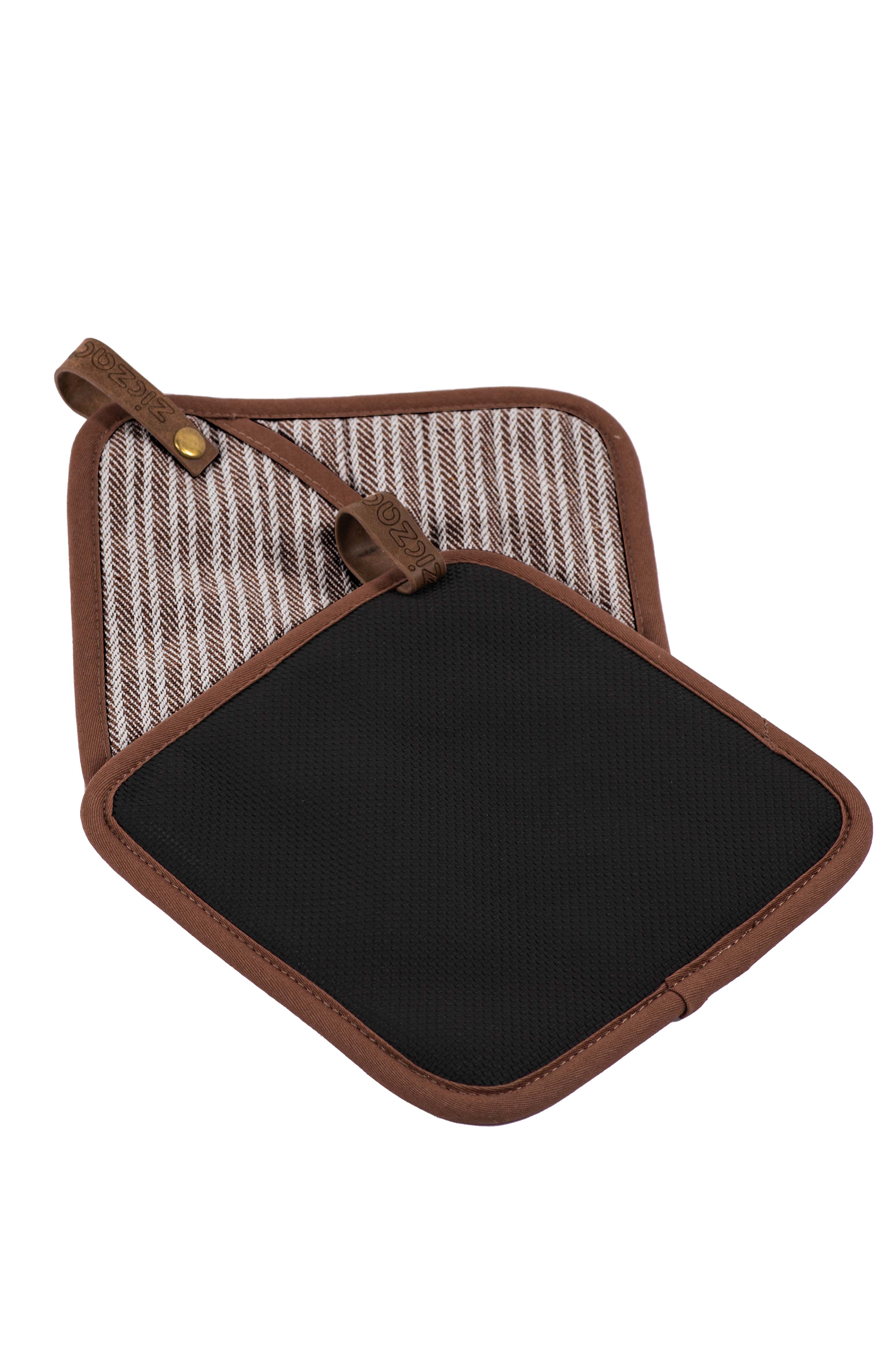 Potholder VENTON 20x20cm, SET/2, dark taupe