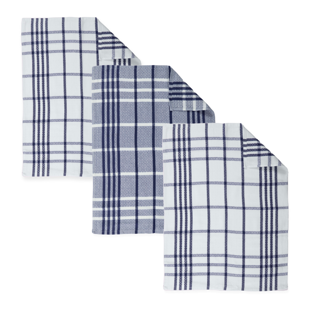 Torchon BIO COTON - SET/3 - 50x70 cm, bleu