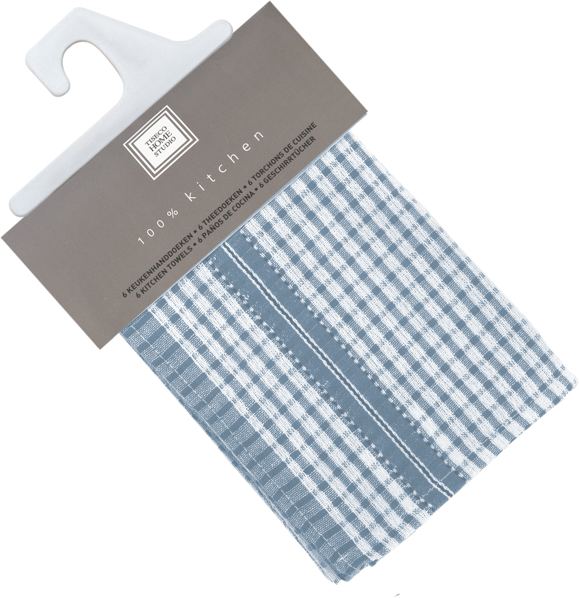 Kitchentowel Waffle quickly, 45x70cm, soft blue - SET/6