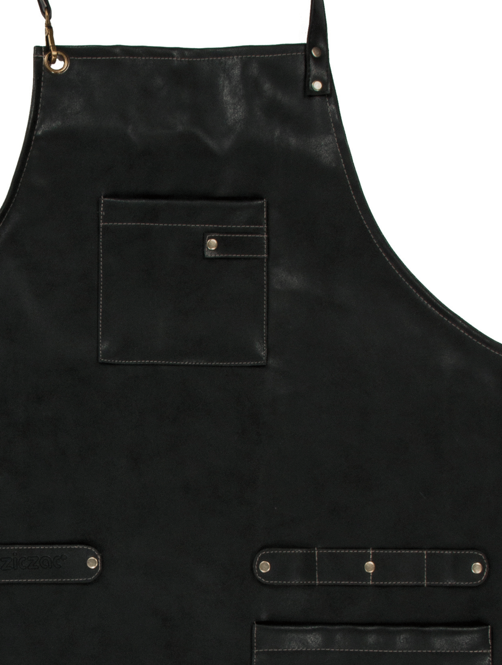 Tablier aspect cuir, 64x85 cm, noir