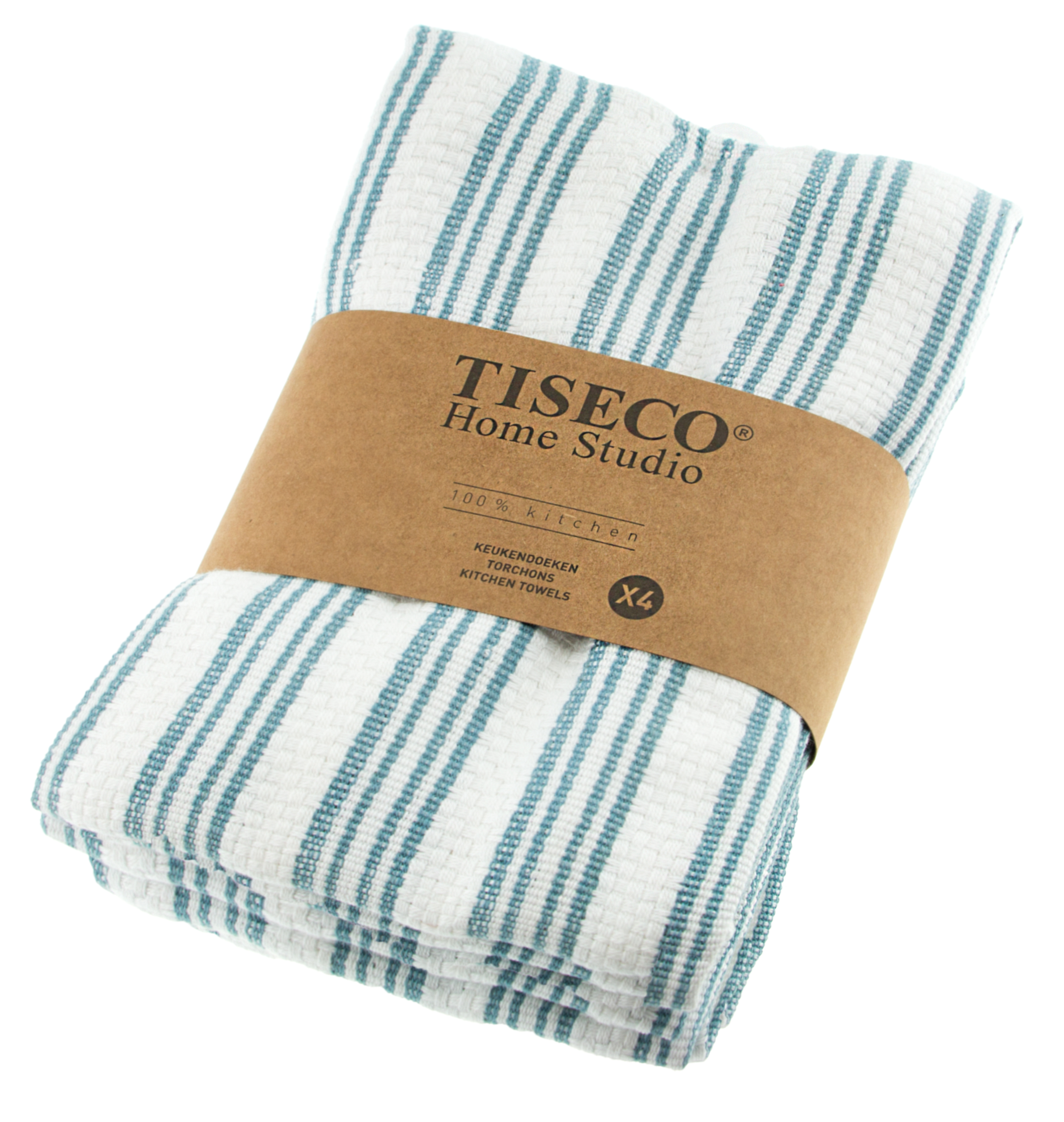 Kitchen towel BASKET WEAVE 50x70cm - soft blue, set/4