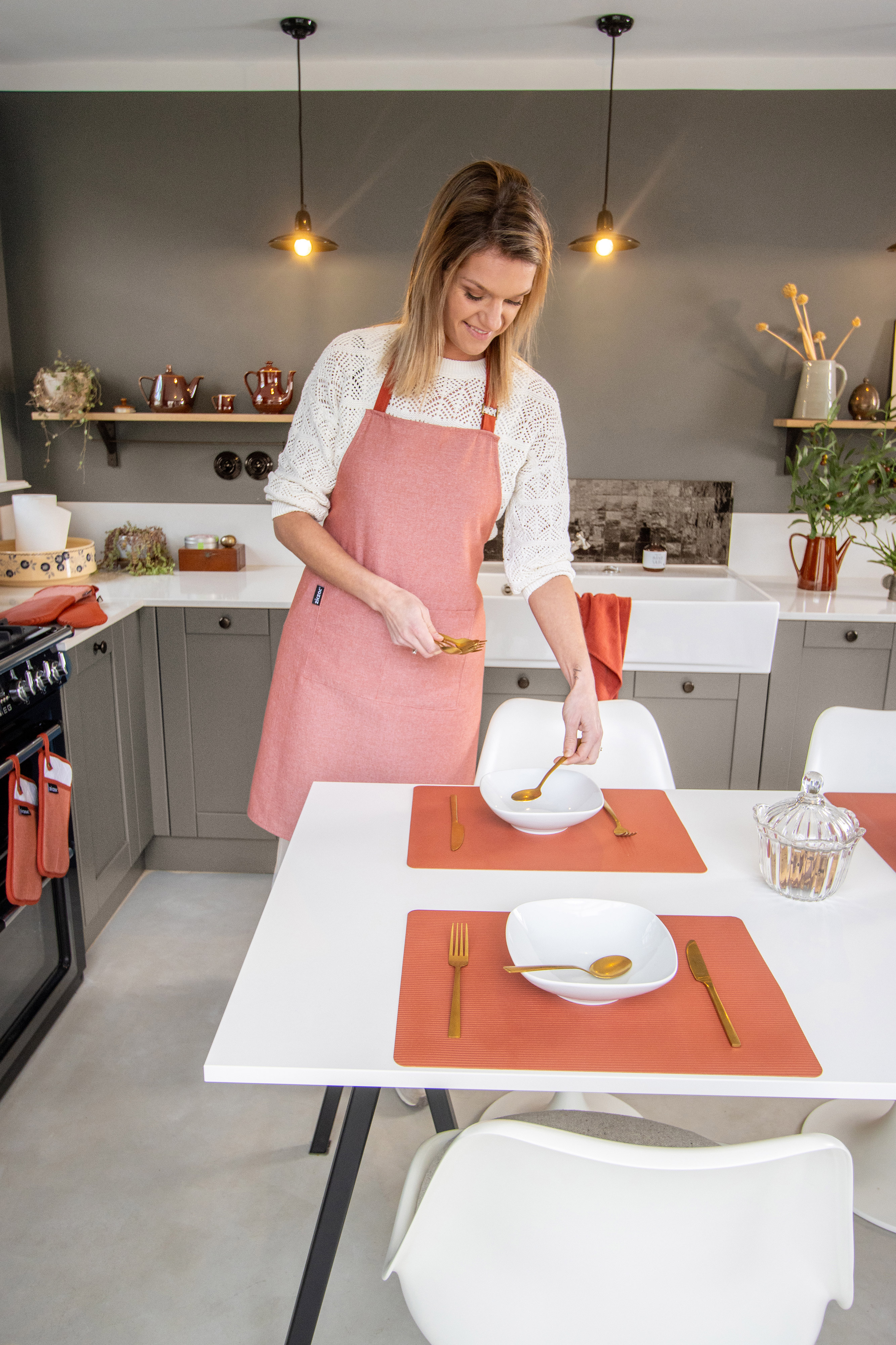 Schort SILO - 69x85 cm, terracotta