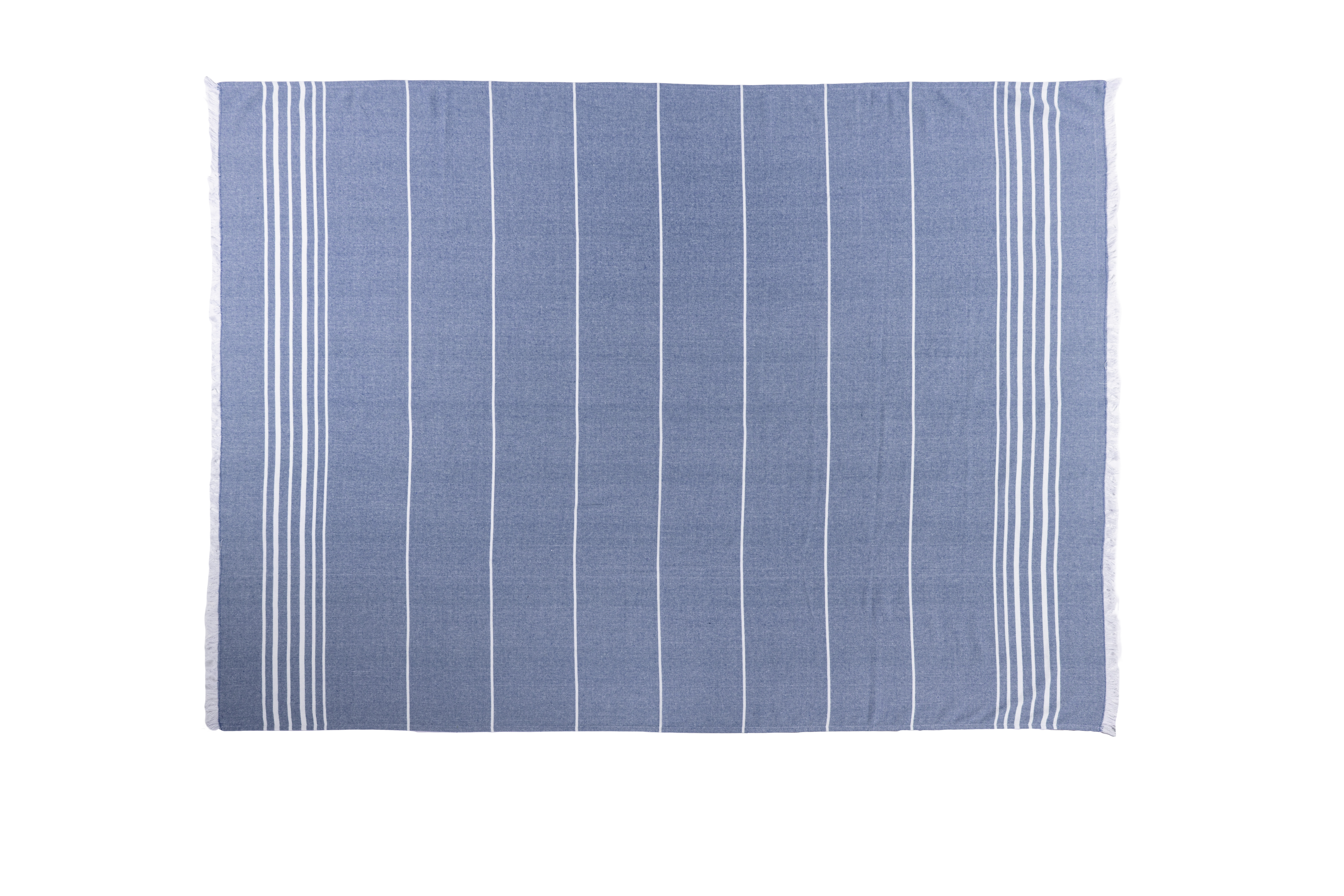 Plaid décoratif SOLENE - 150x200 cm, bleu