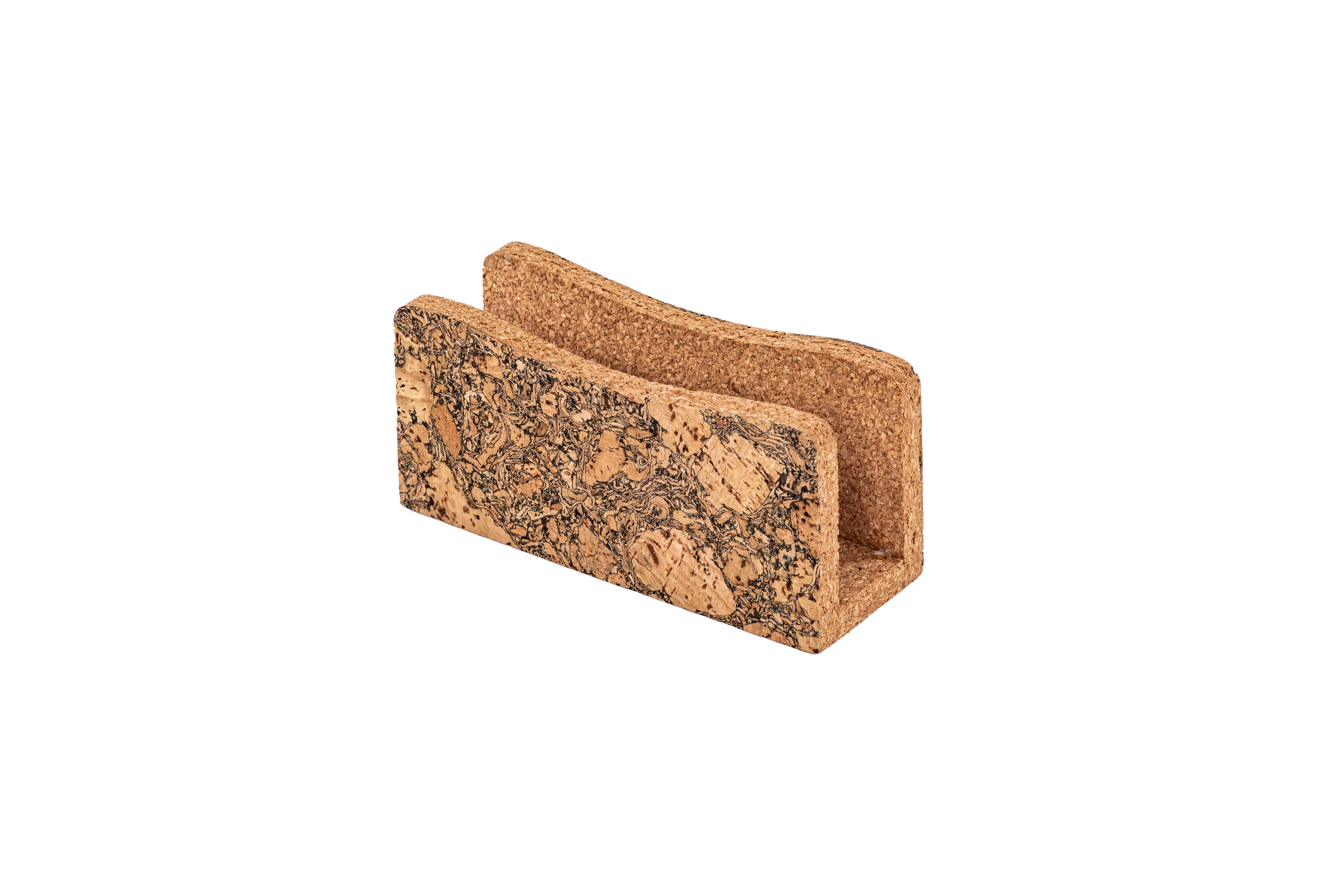 Napkin holder QUERCO cork 15,3x5,3x6,7cm - earth/3106