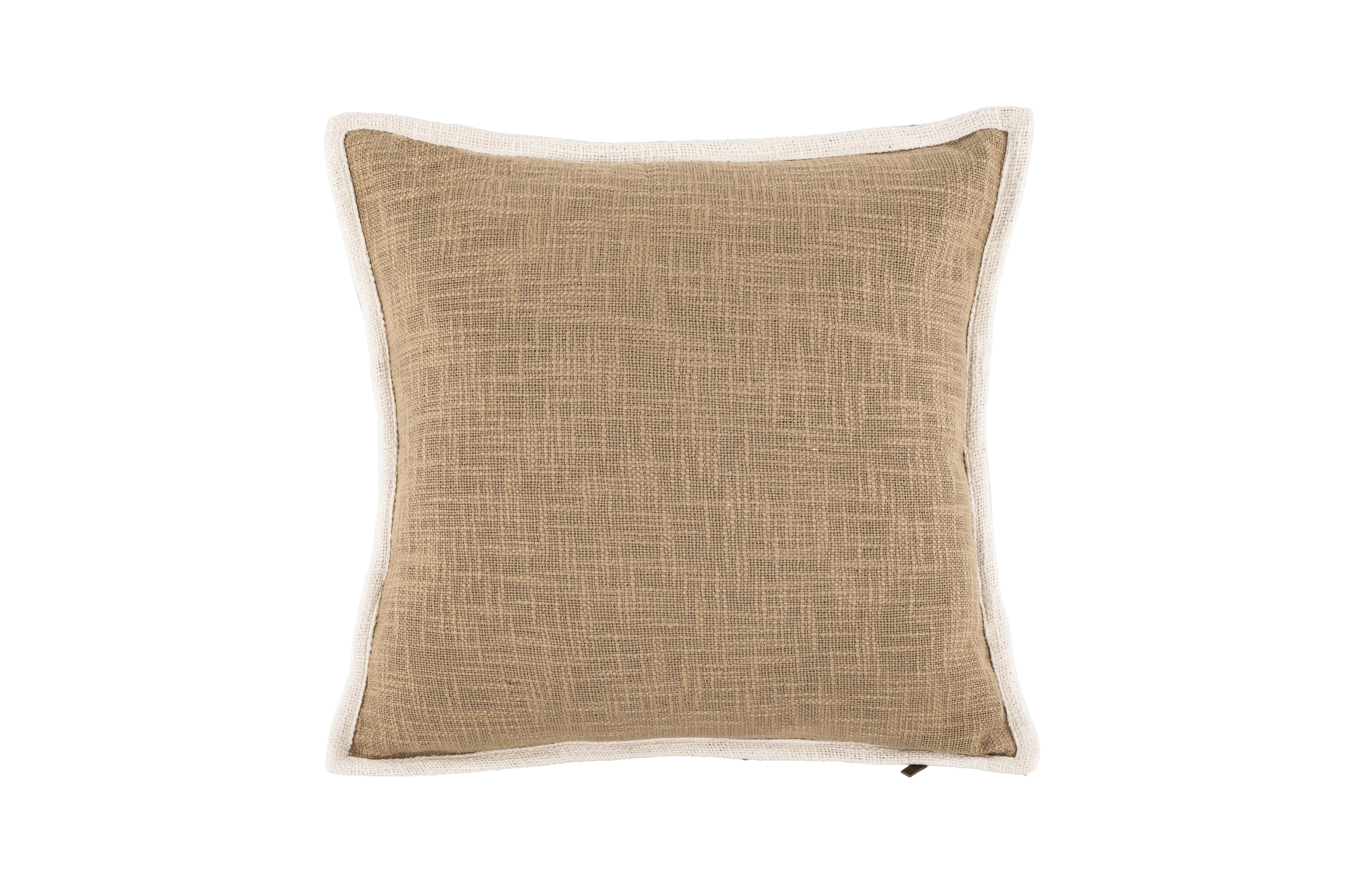 Coussin (rempli) COTTON SLUB CONTRAST 45X45CM, taupe