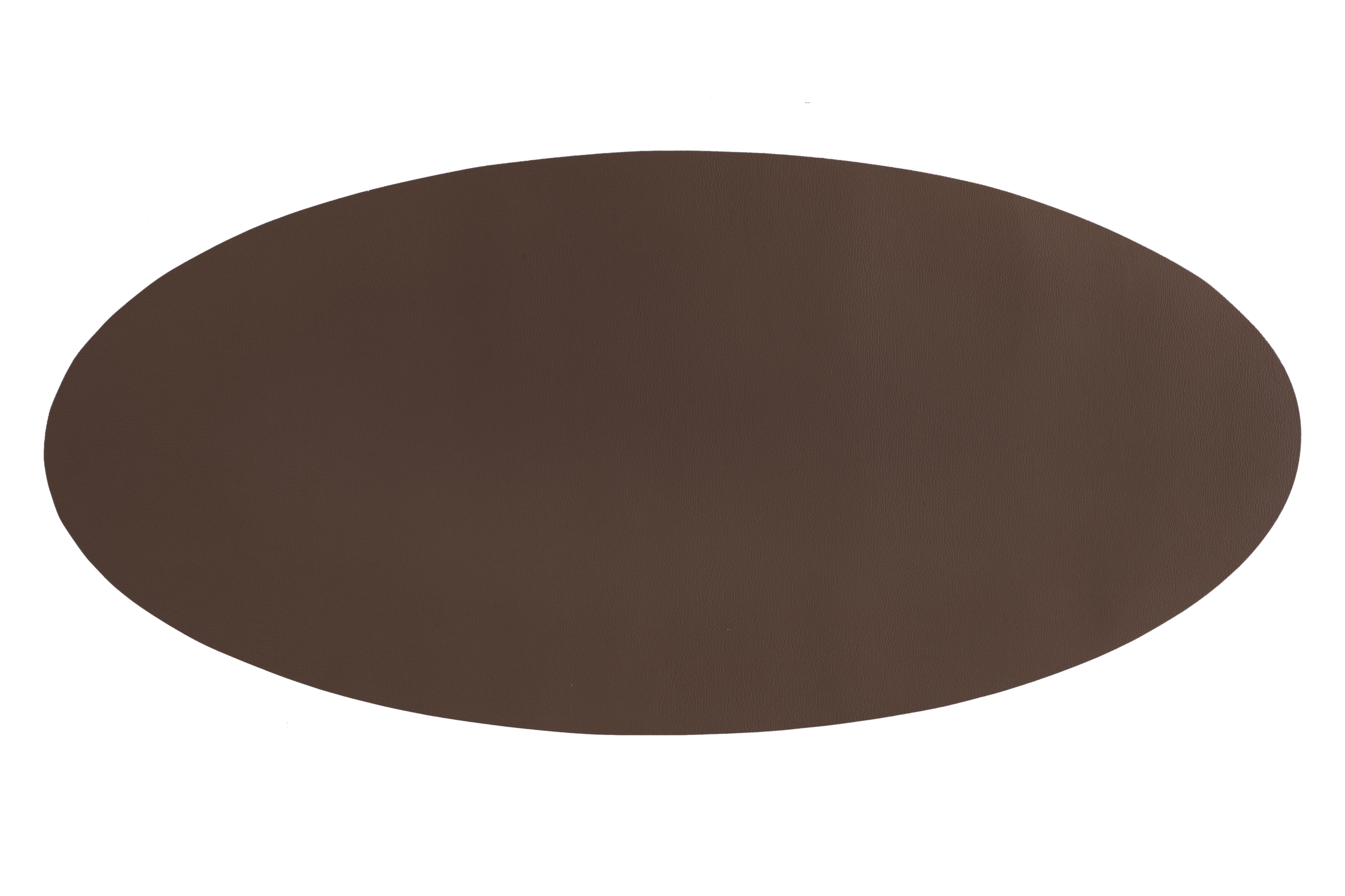 Centerpiece mat ovaal -Leather look imitation 33X70cm, bruin