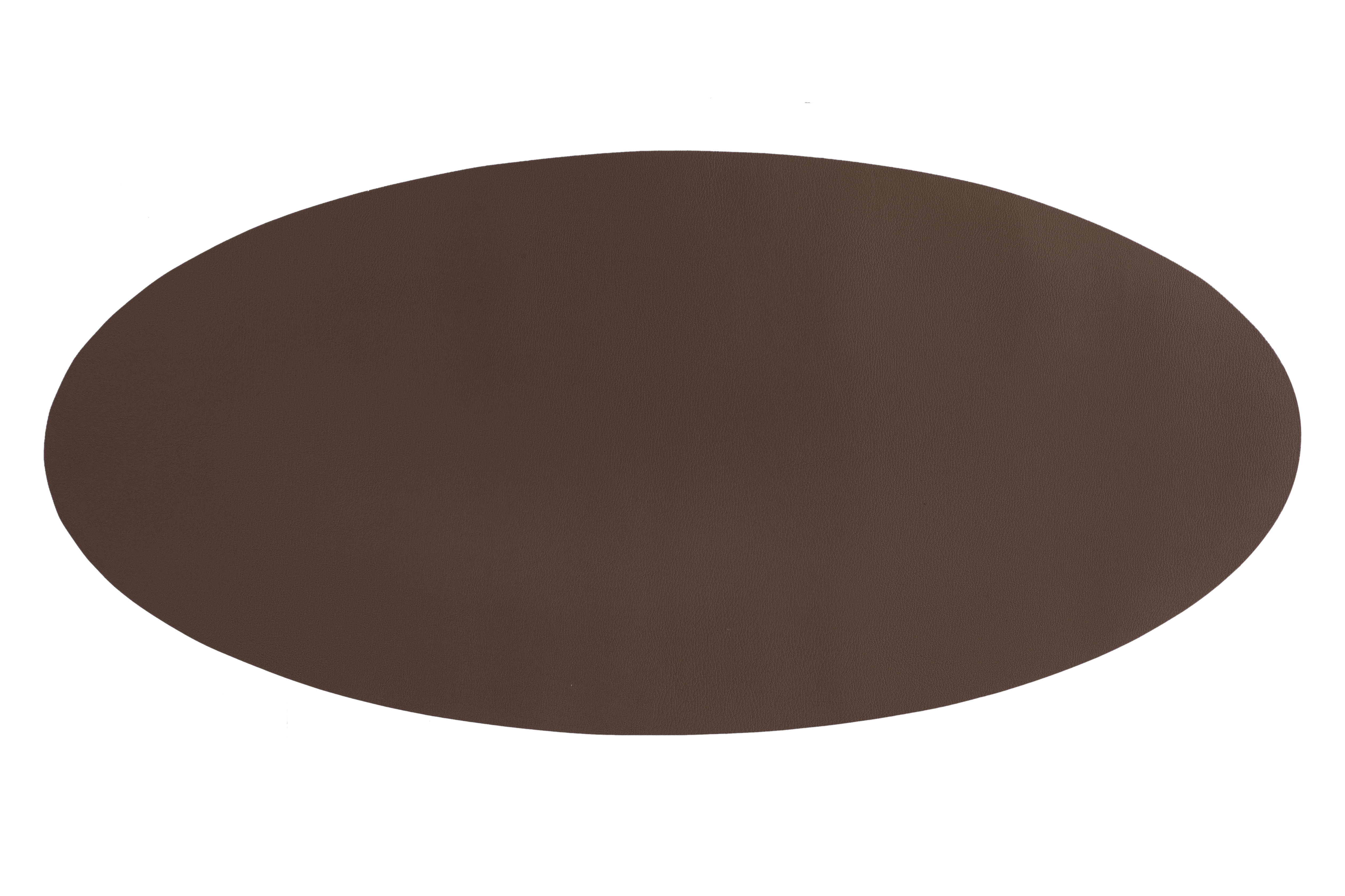 Centerpiece mat oval -Leather look imitation  33X70cm, brown