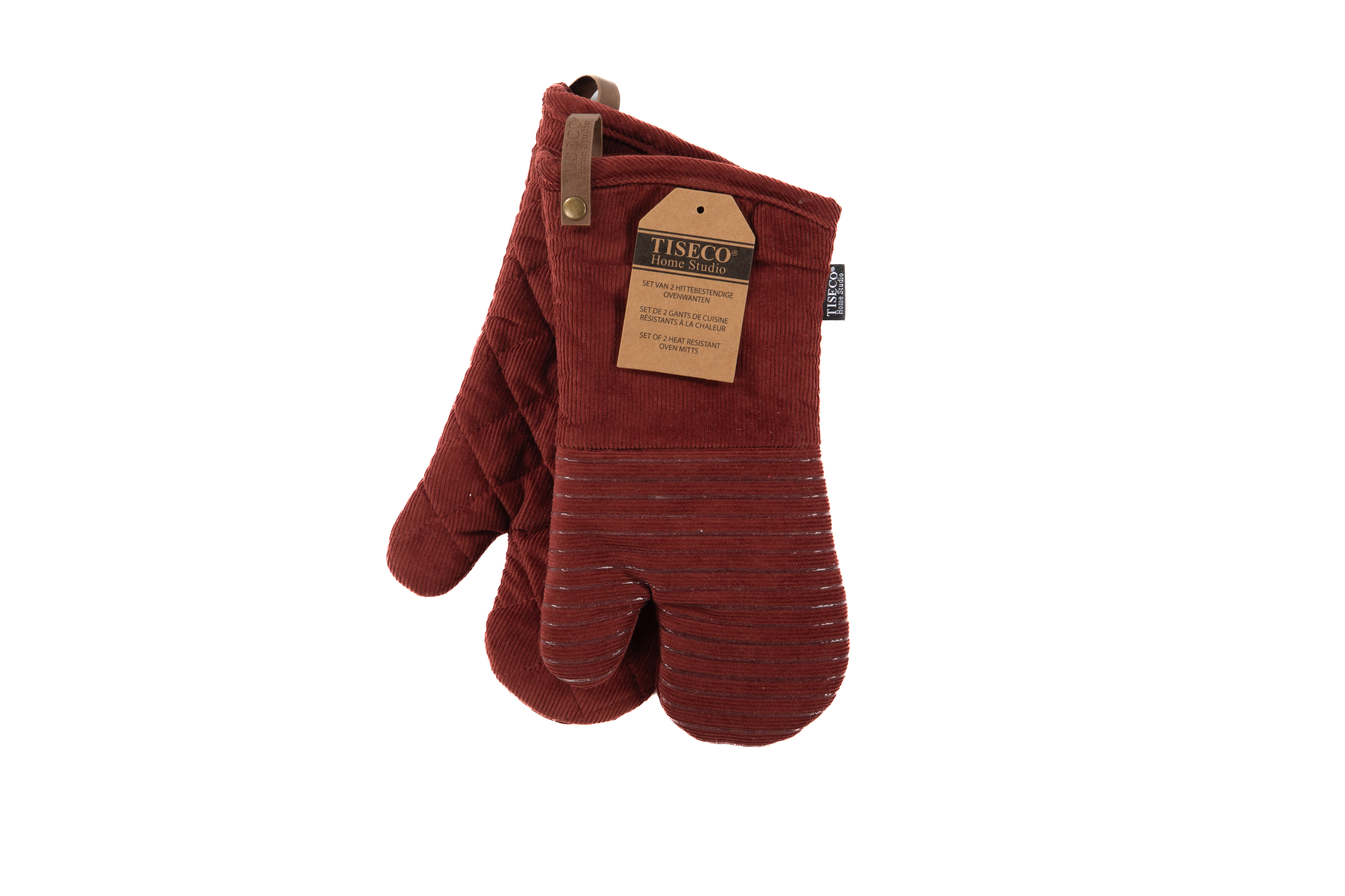 Oven mitts VELMAR - SET/2 - 17x33 cm, mahogany