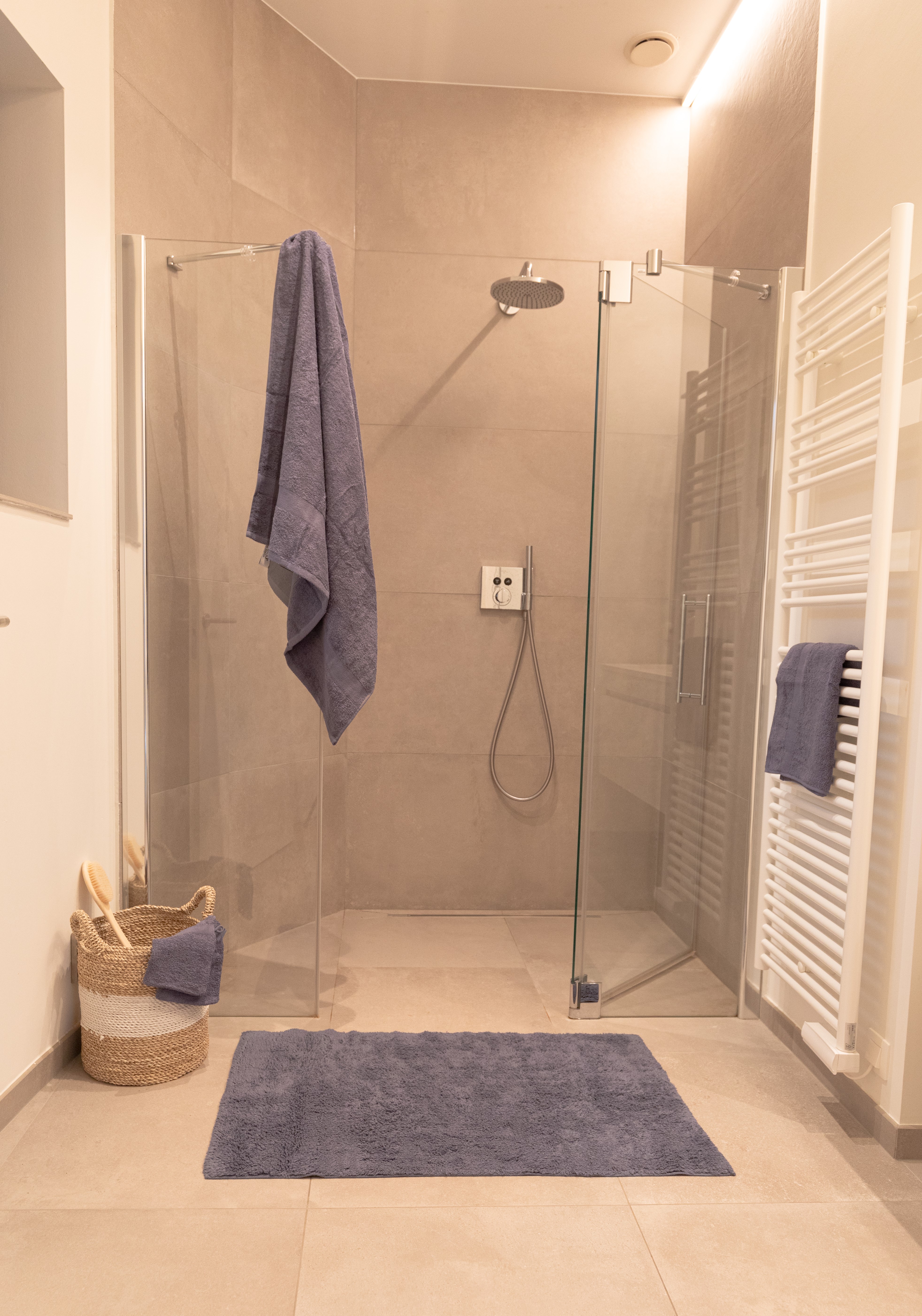 Shower towel 100x150cm, stone blue