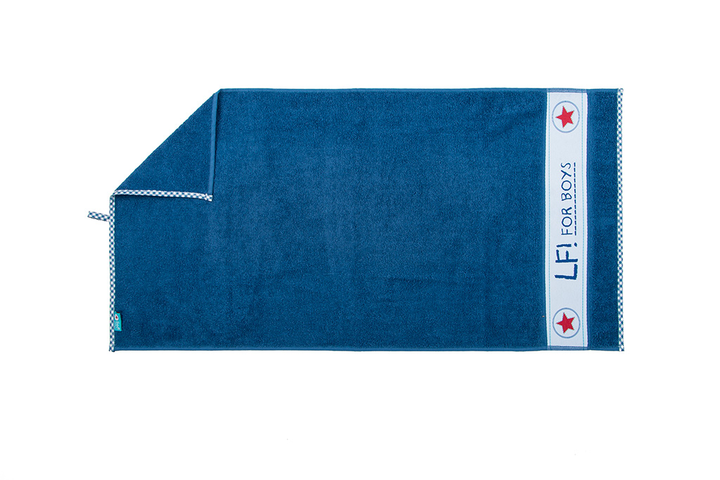 Badhanddoek Boy uni blauw, 50x90cm 