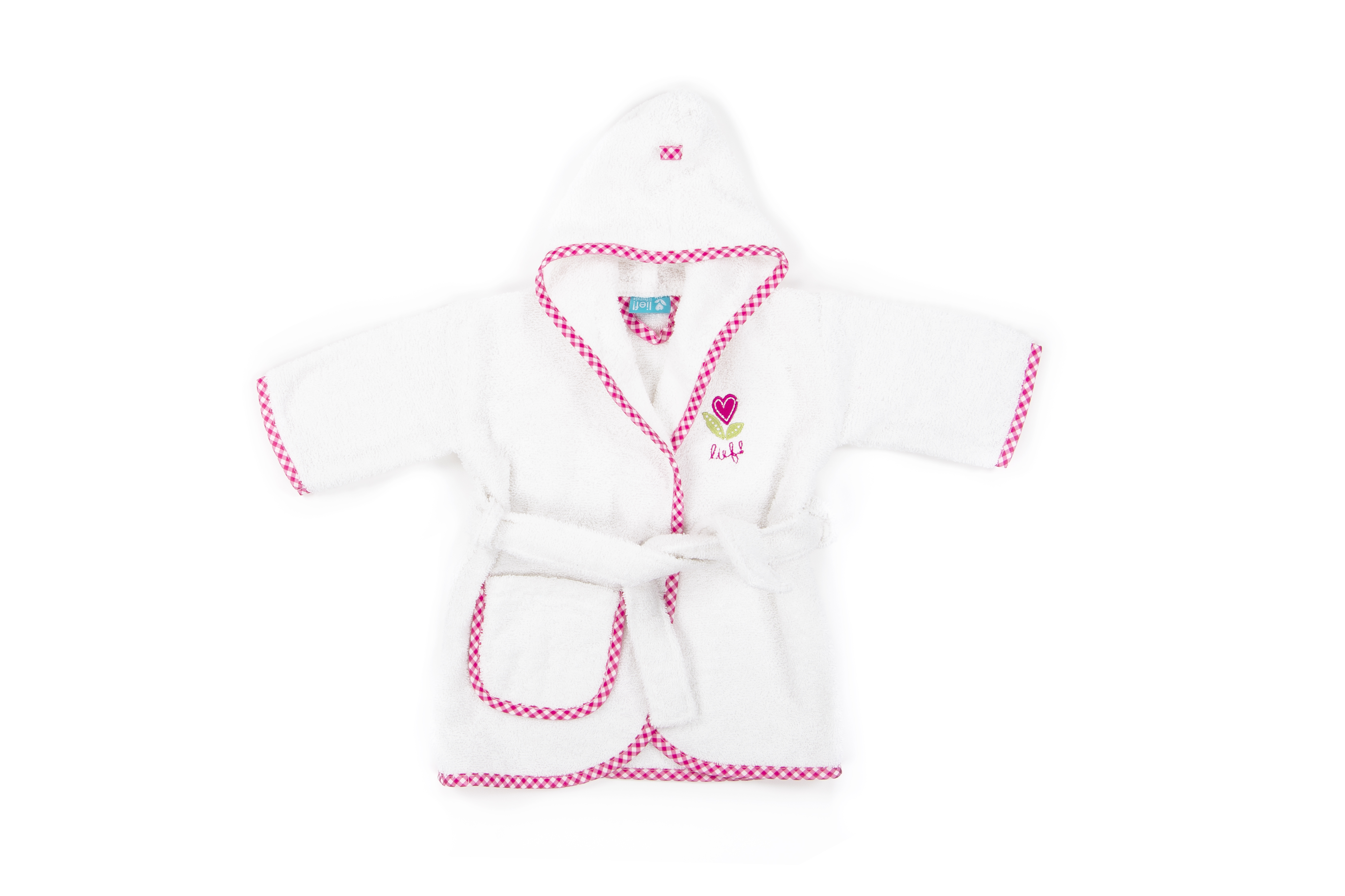 Baby bathrobe Girl uni white, 0-12 months            