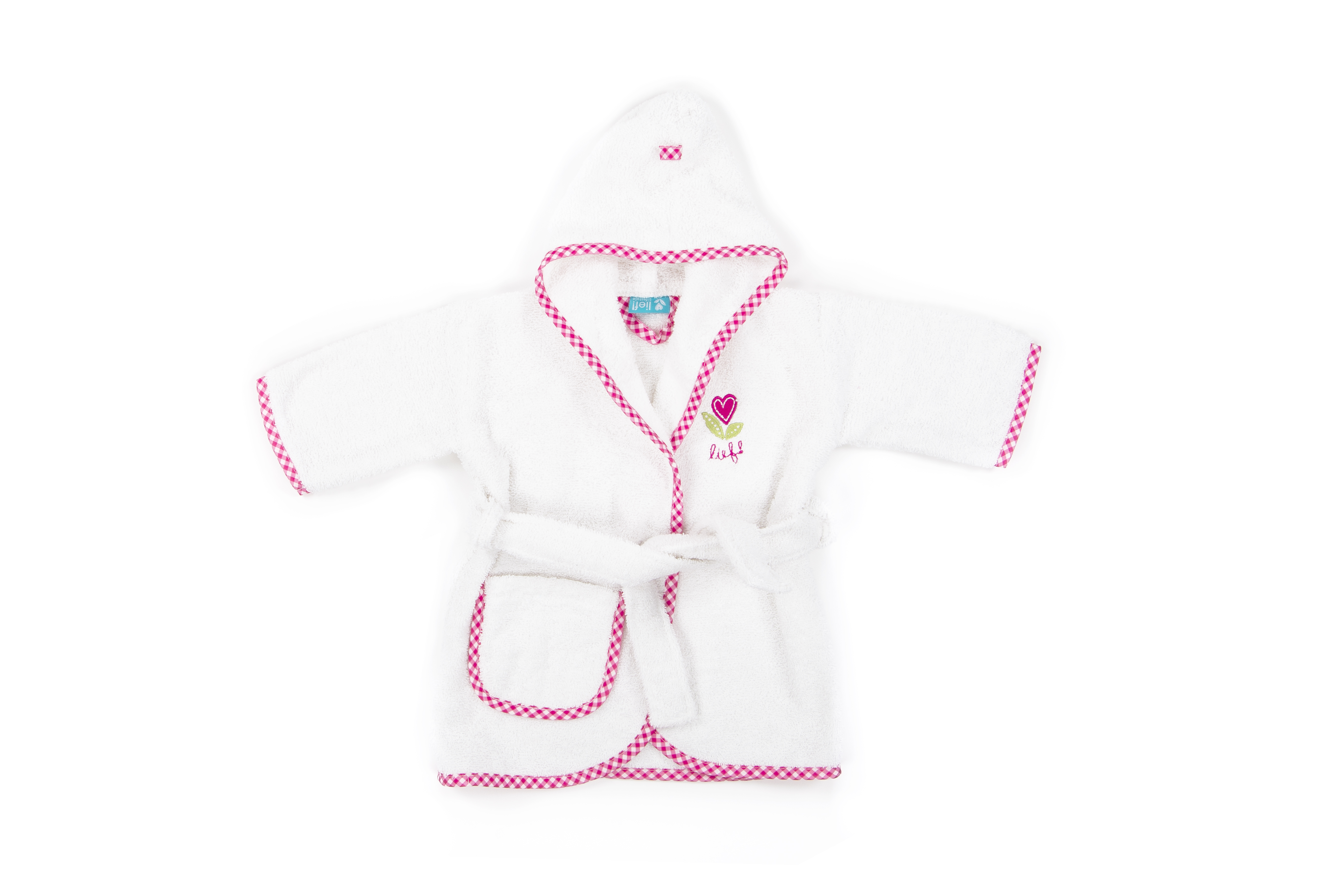 Peignoir de bain Girl uni white, 0-12 months