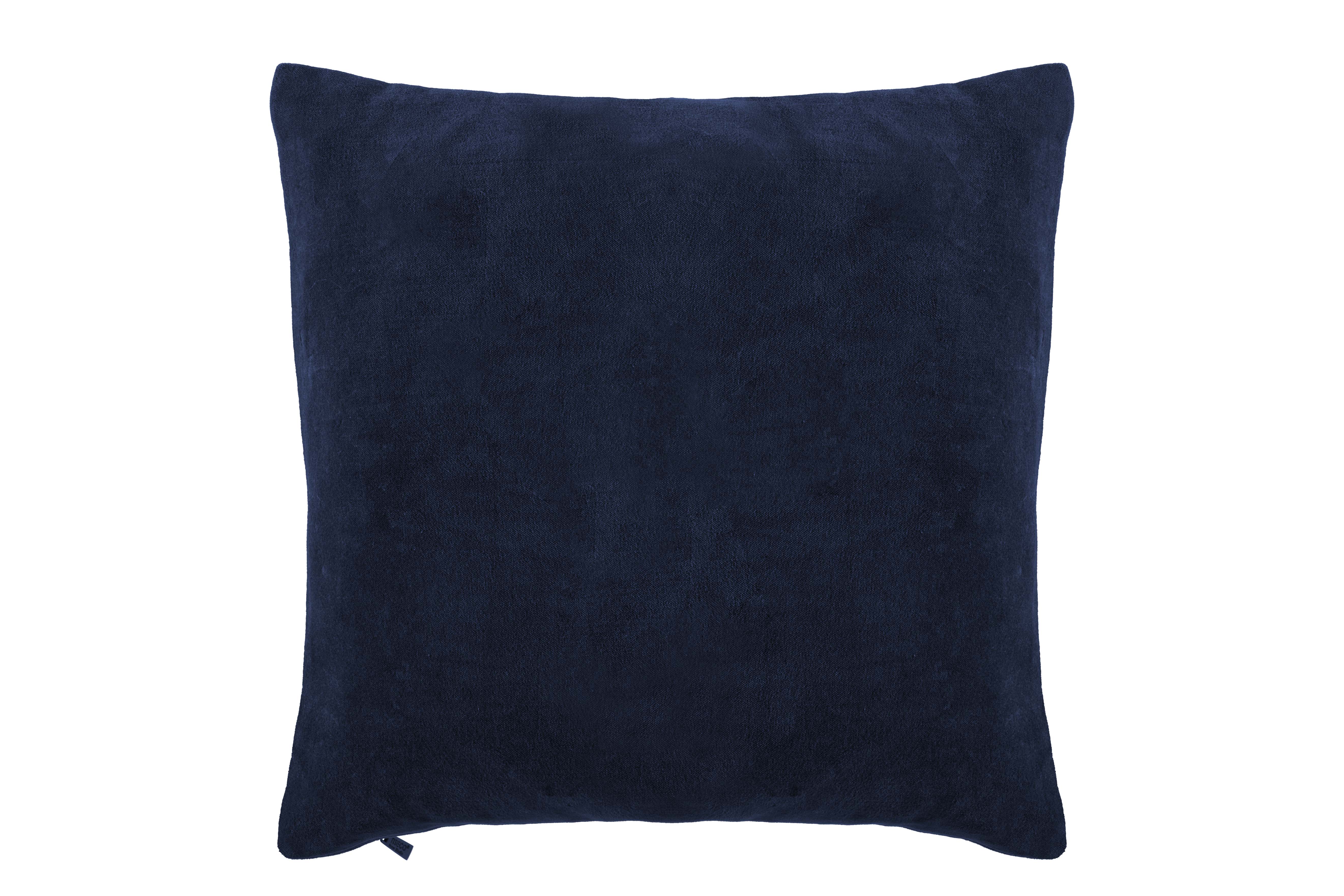 Cushion (filled)  COTTON VELVET 45X45cm, insigna blue