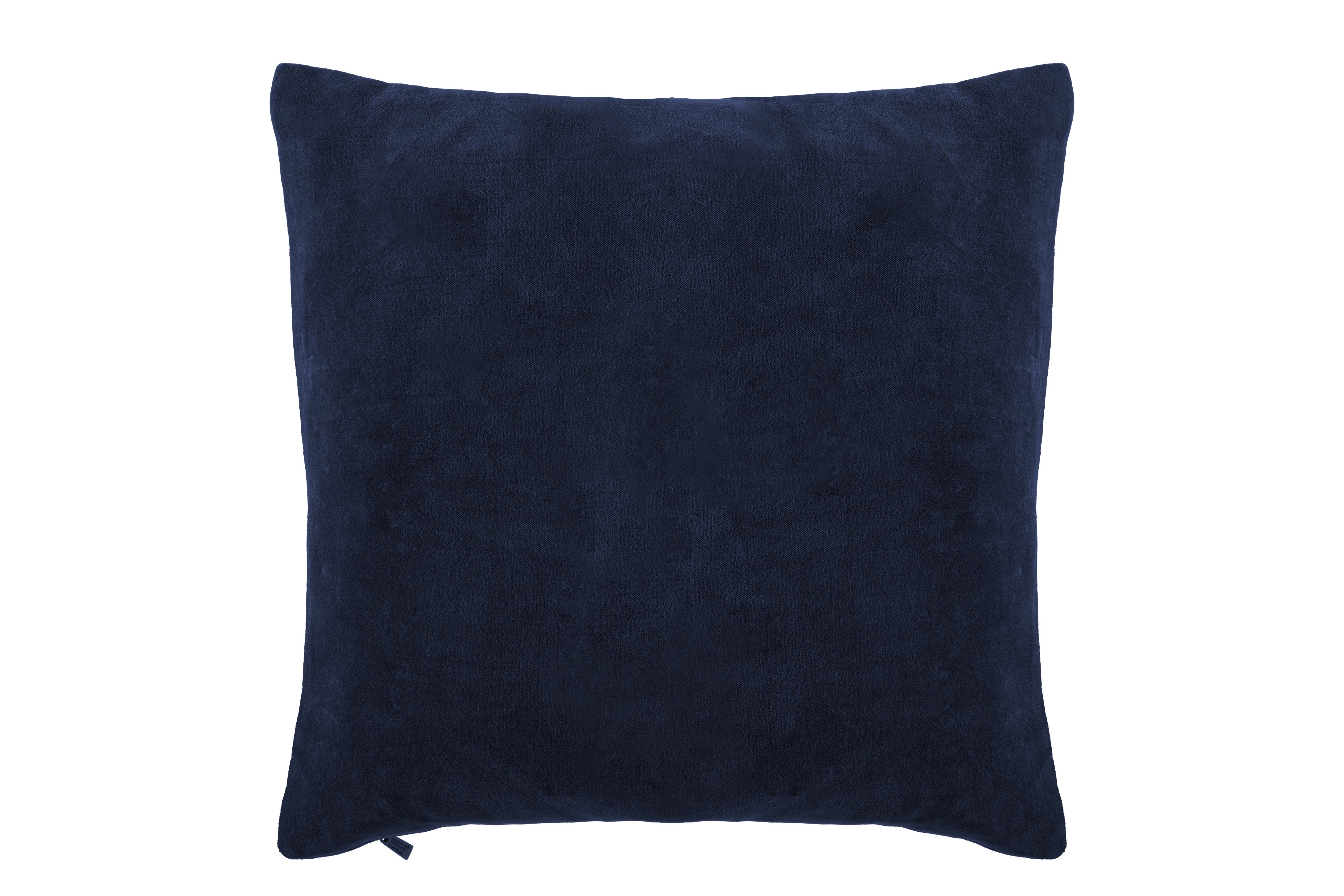 Kussen (gevuld) COTTON VELVET 45X45cm, insigna blue