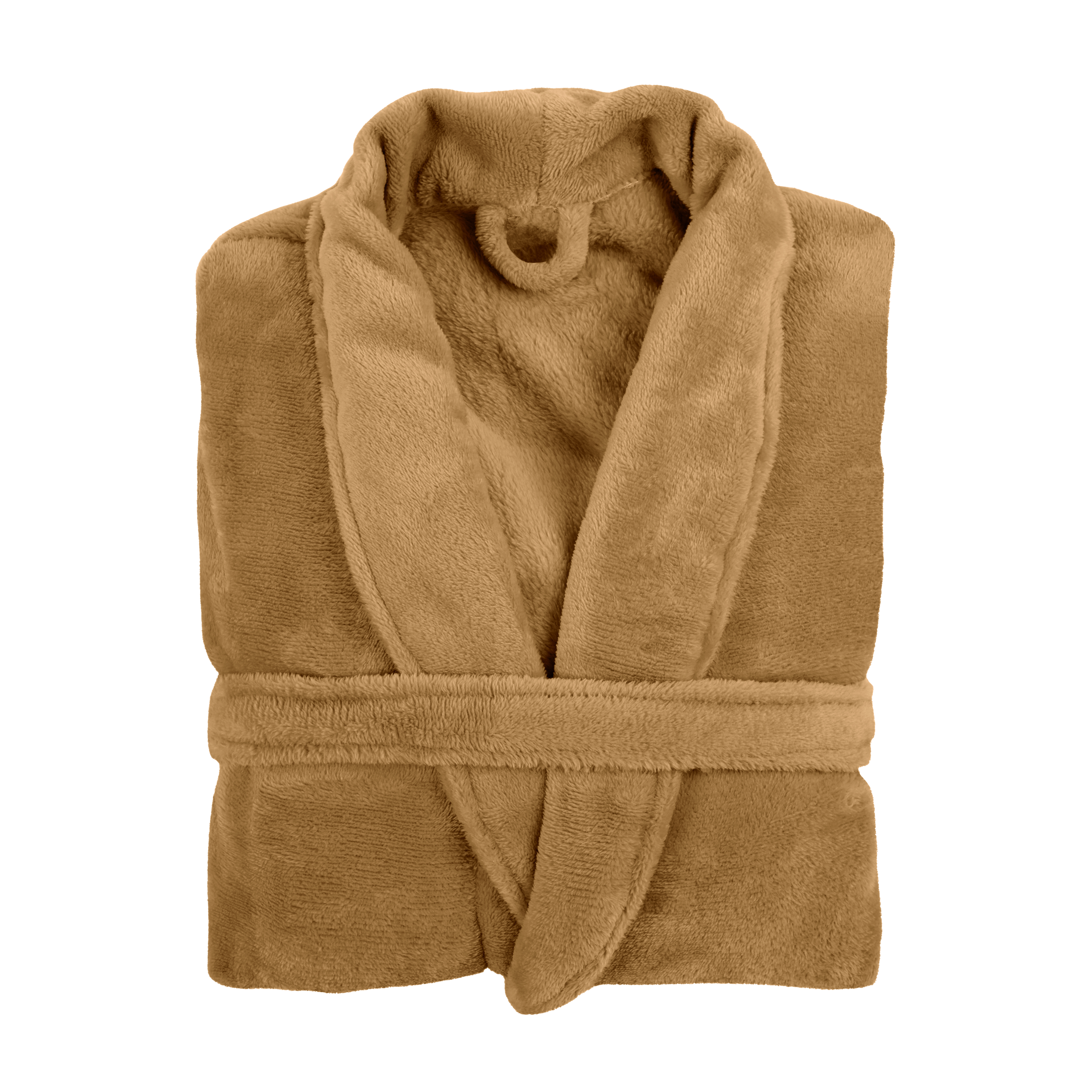 Bathrobe COSY microflannel - S/M - unisex, indian tan