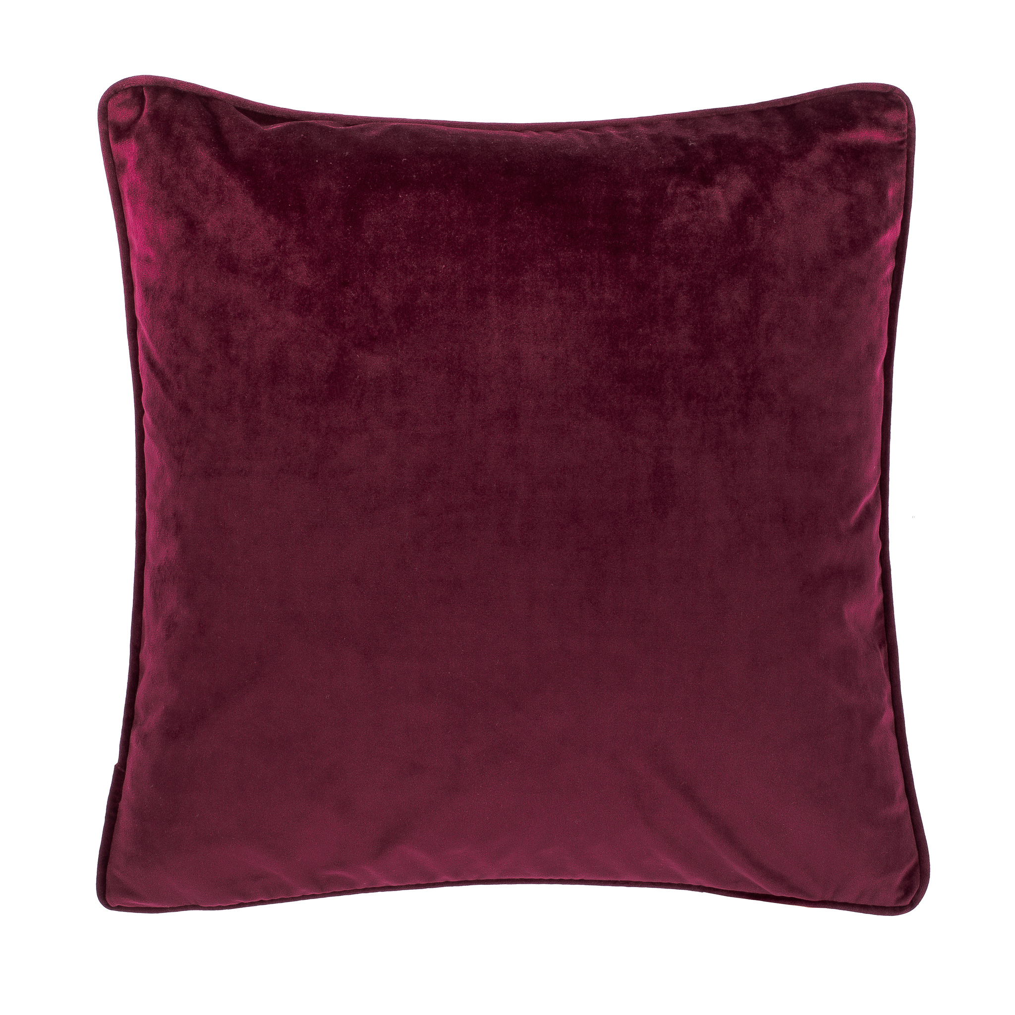 Kussen (gevuld) Microvelvet 45X45CM, prune