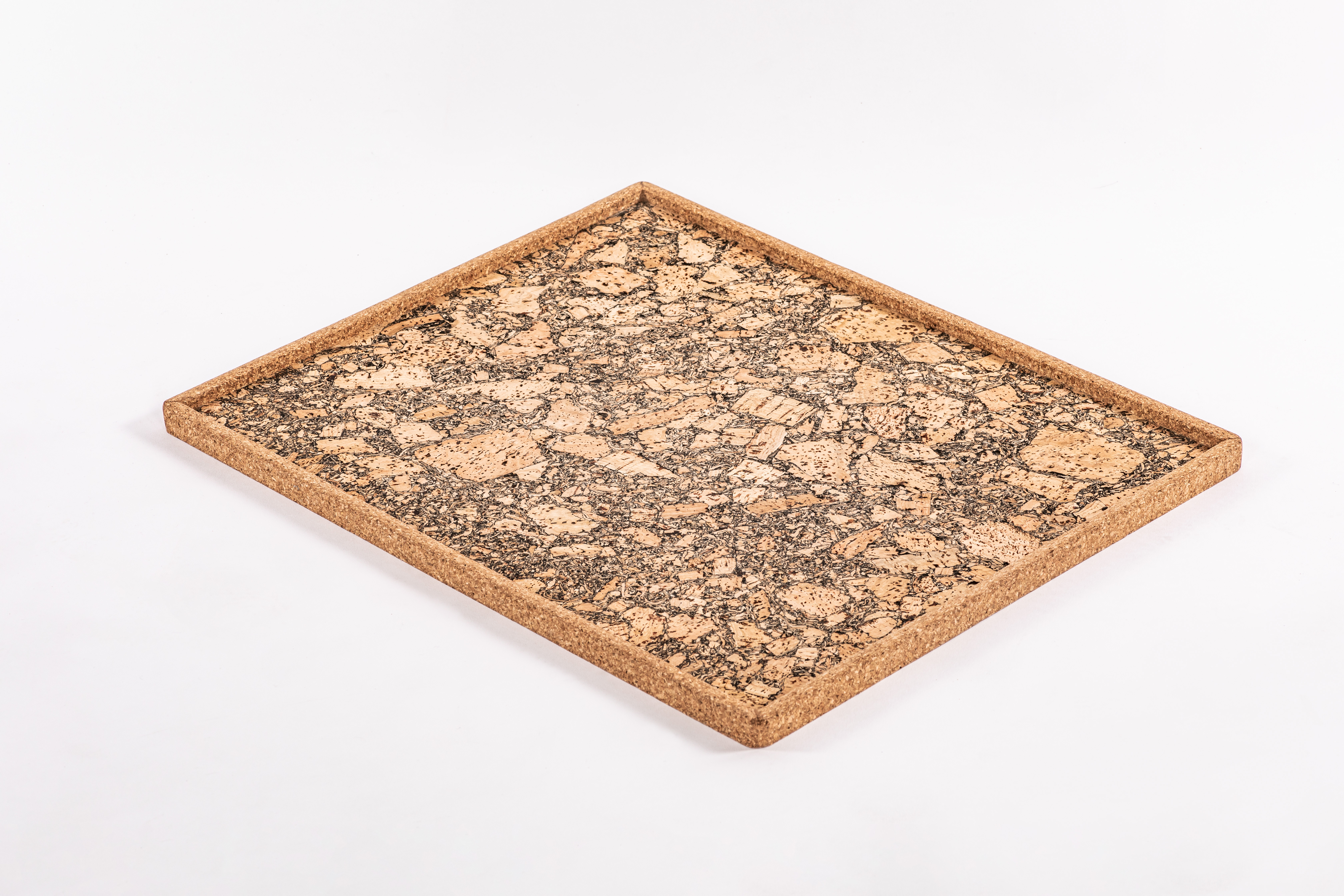 Tray QUERCO cork rectangle 46x36x1.5 cm - earth/3106