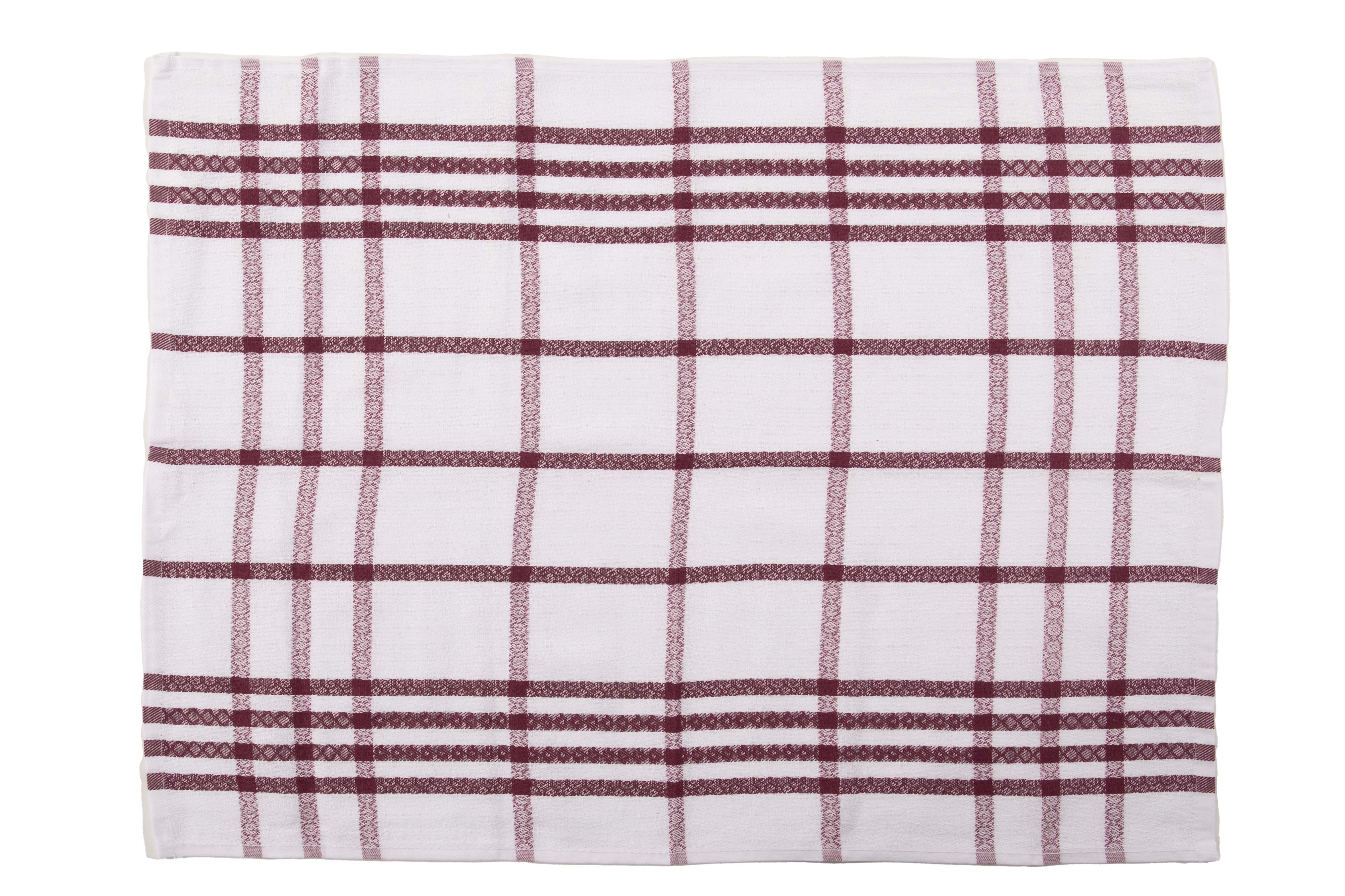 Torchon BIO COTON - SET/3 - 50x70 cm, rouge