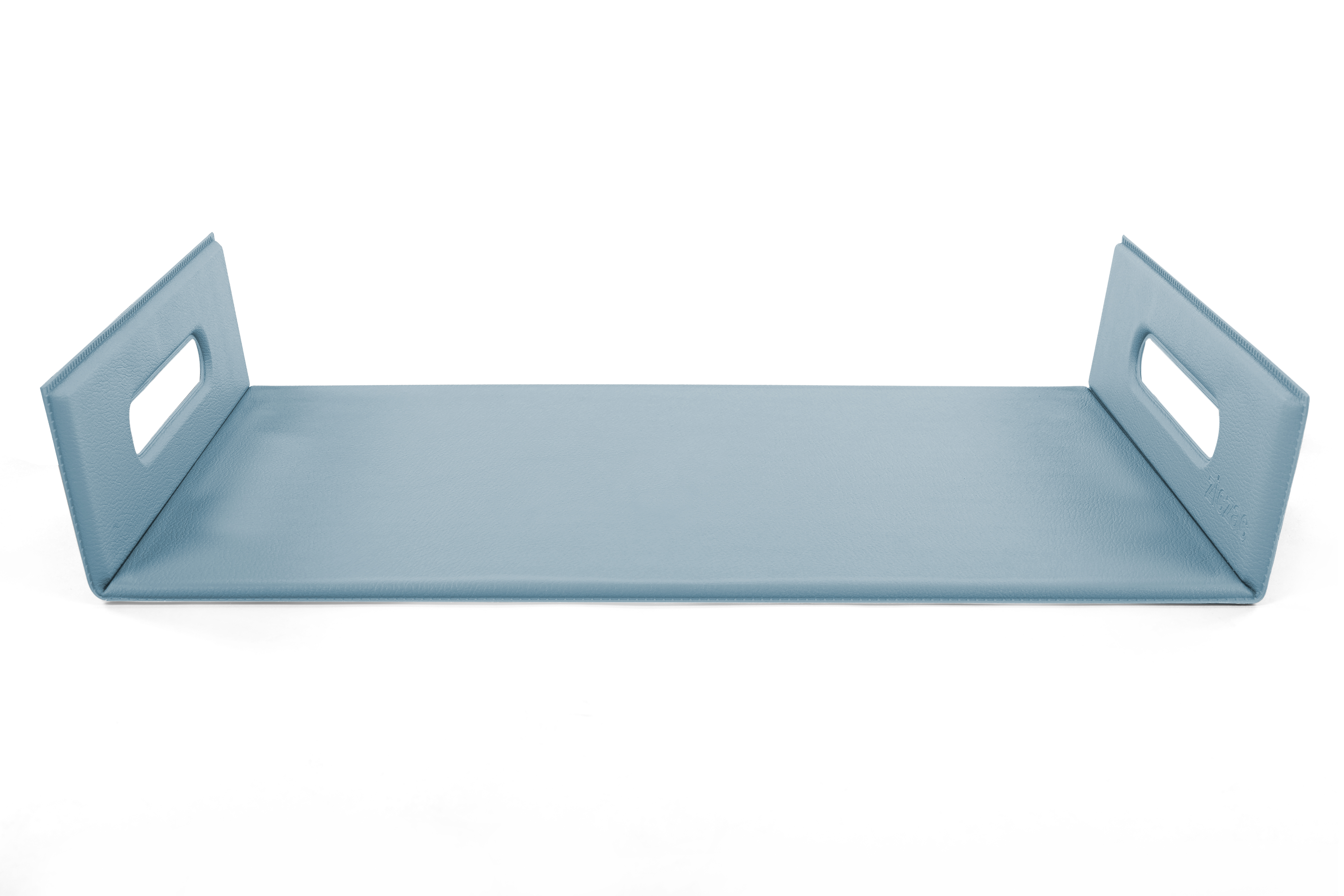Tray  TOGO - Leather look imitation, 20x32 + 2x5.5 cm, blue stone
