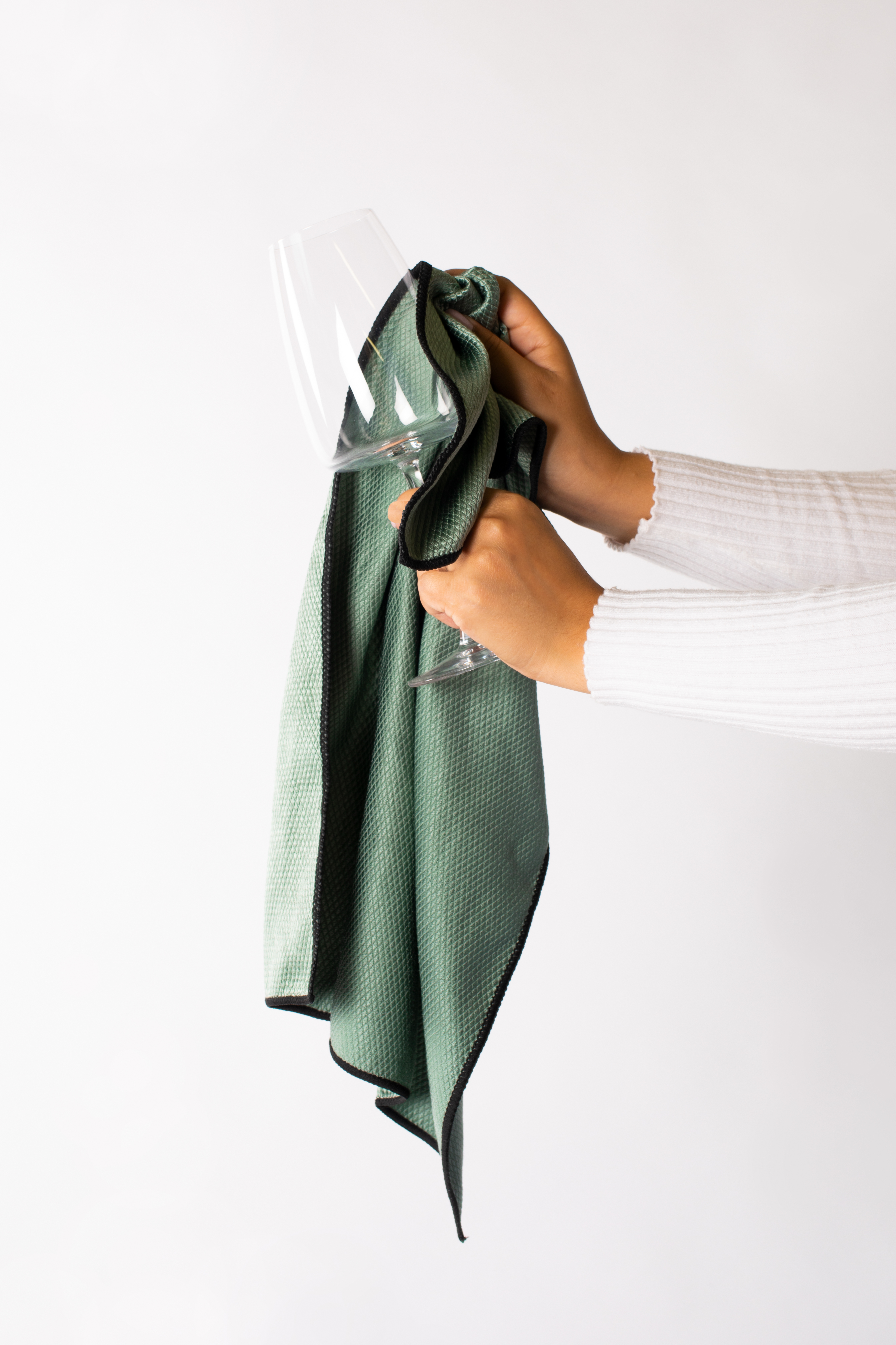 Glass-cloth ESSENTIAL - microfiber 40x60cm (per piece), stone green