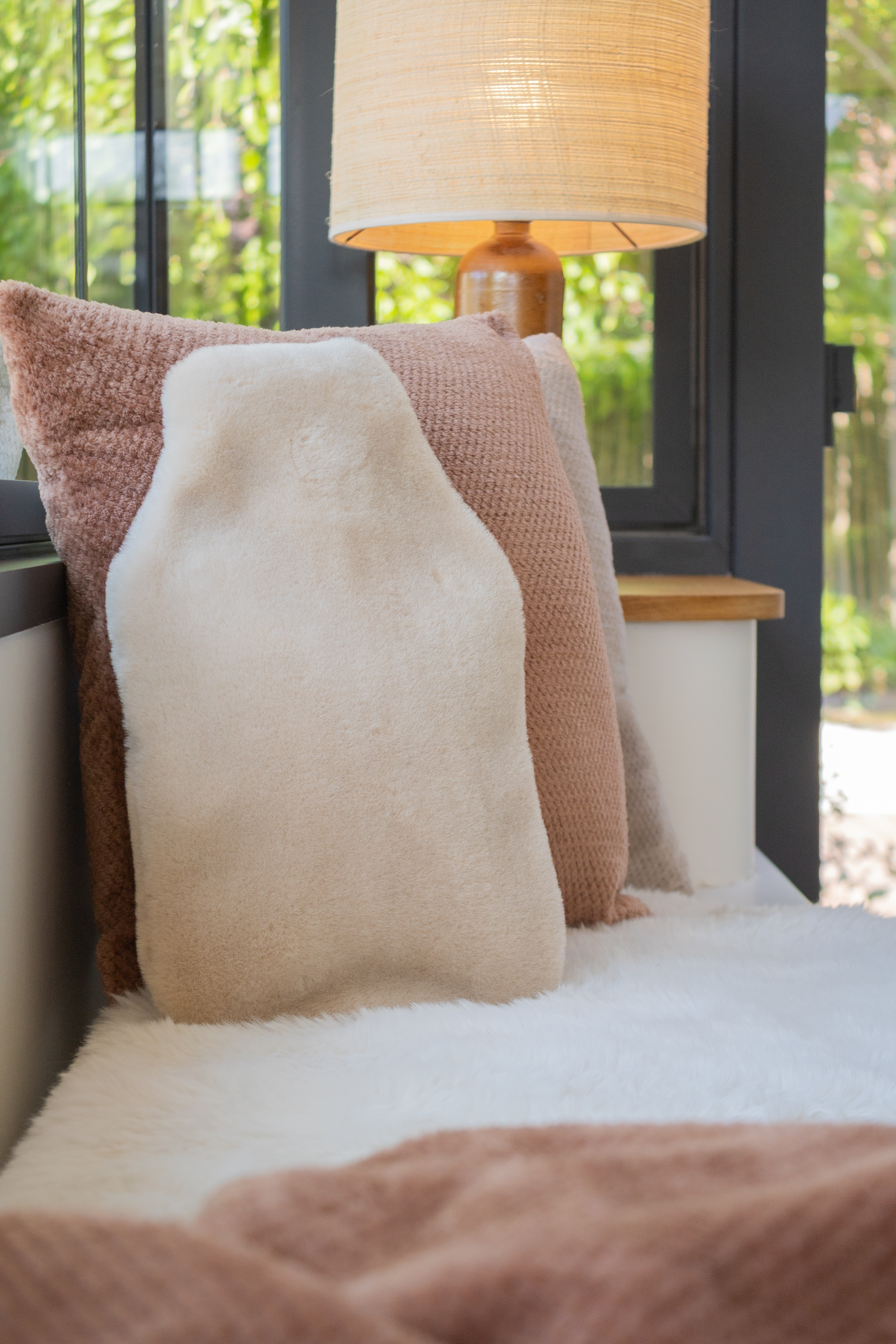 Bouillotte avec housse effet laine WARMERS - 2L - beige