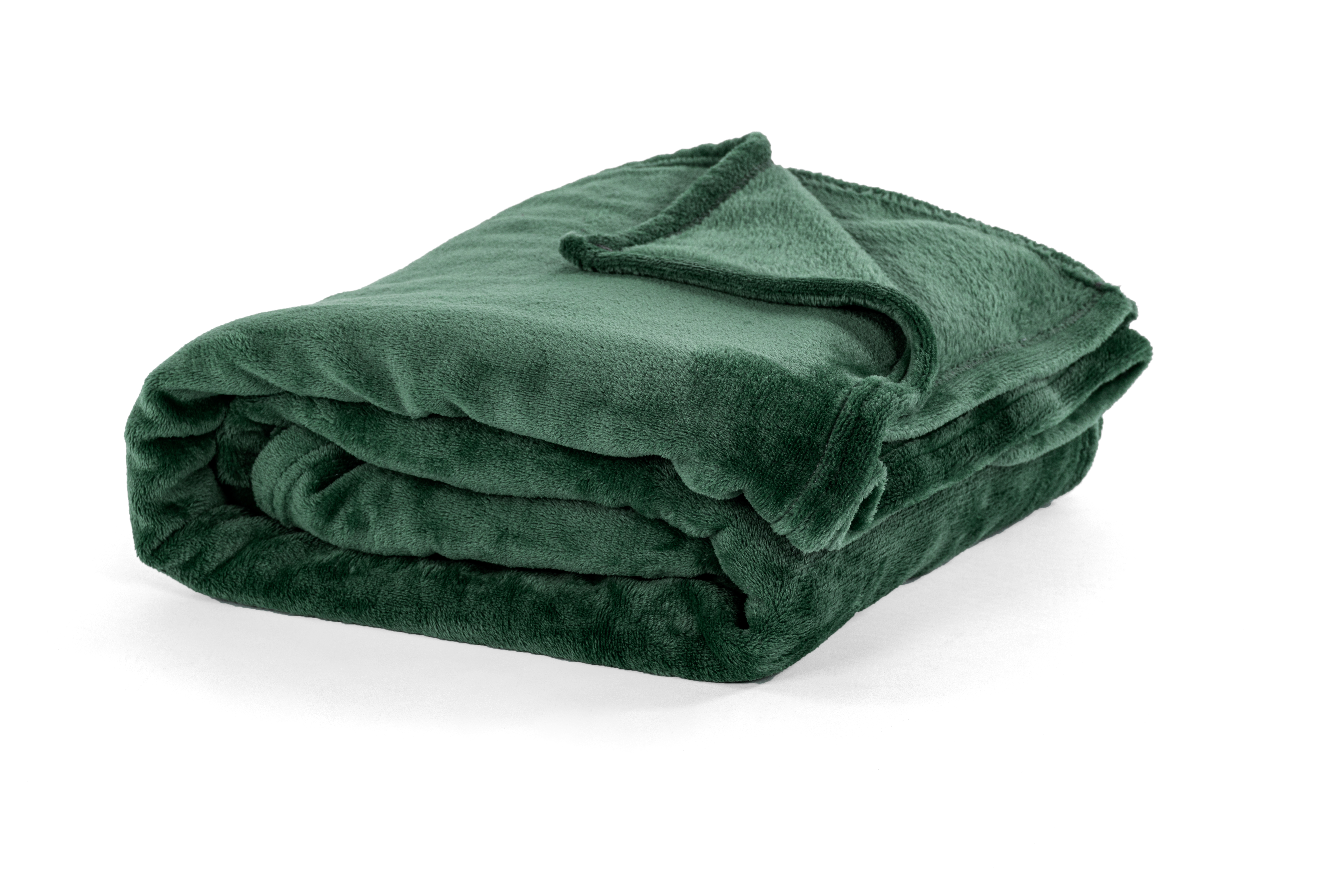 Plaid COSY Microflannel 240x220cm, dark green