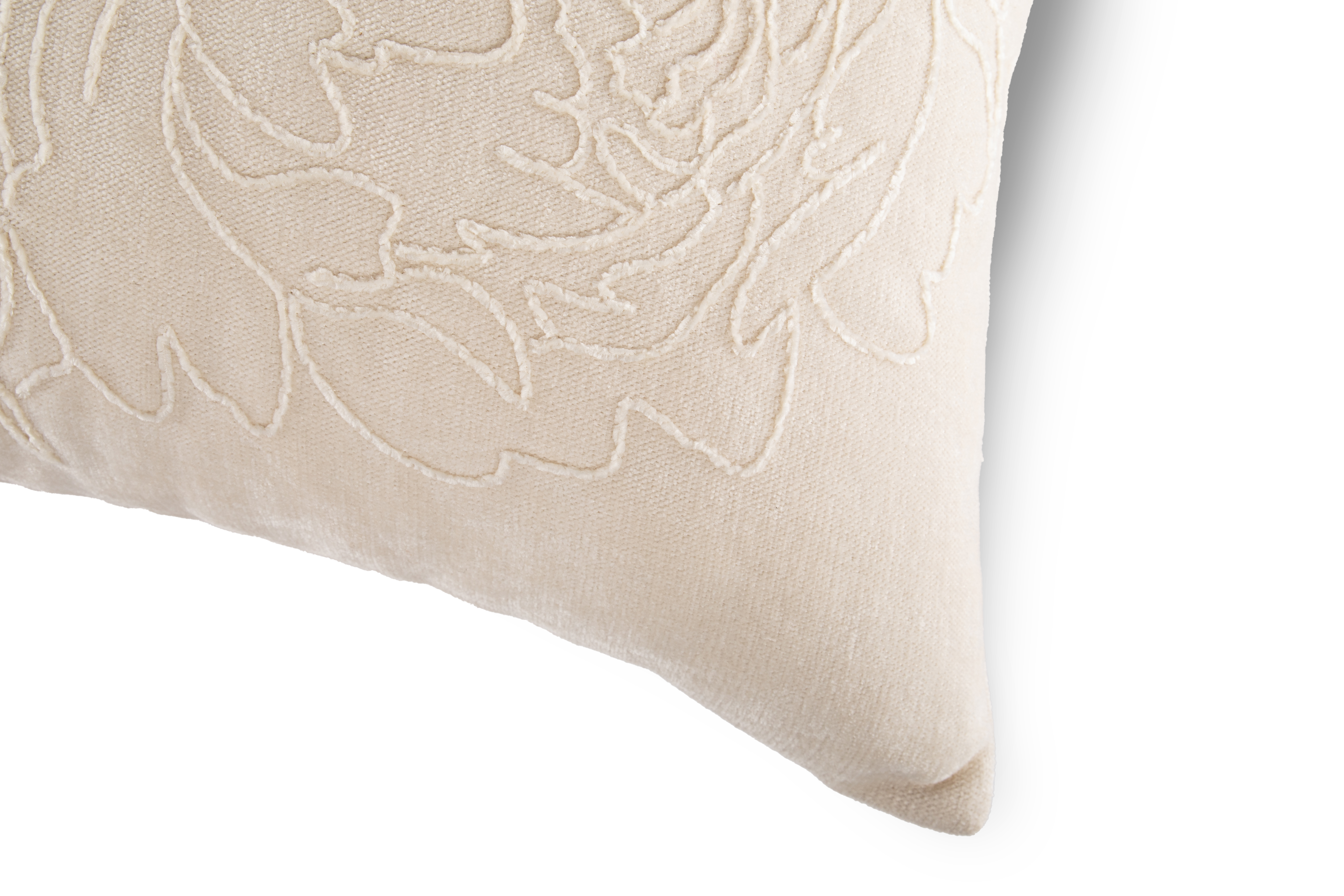 Kussen (gevuld) JULOT ROSE PEONY 45X45 cm, ivoor