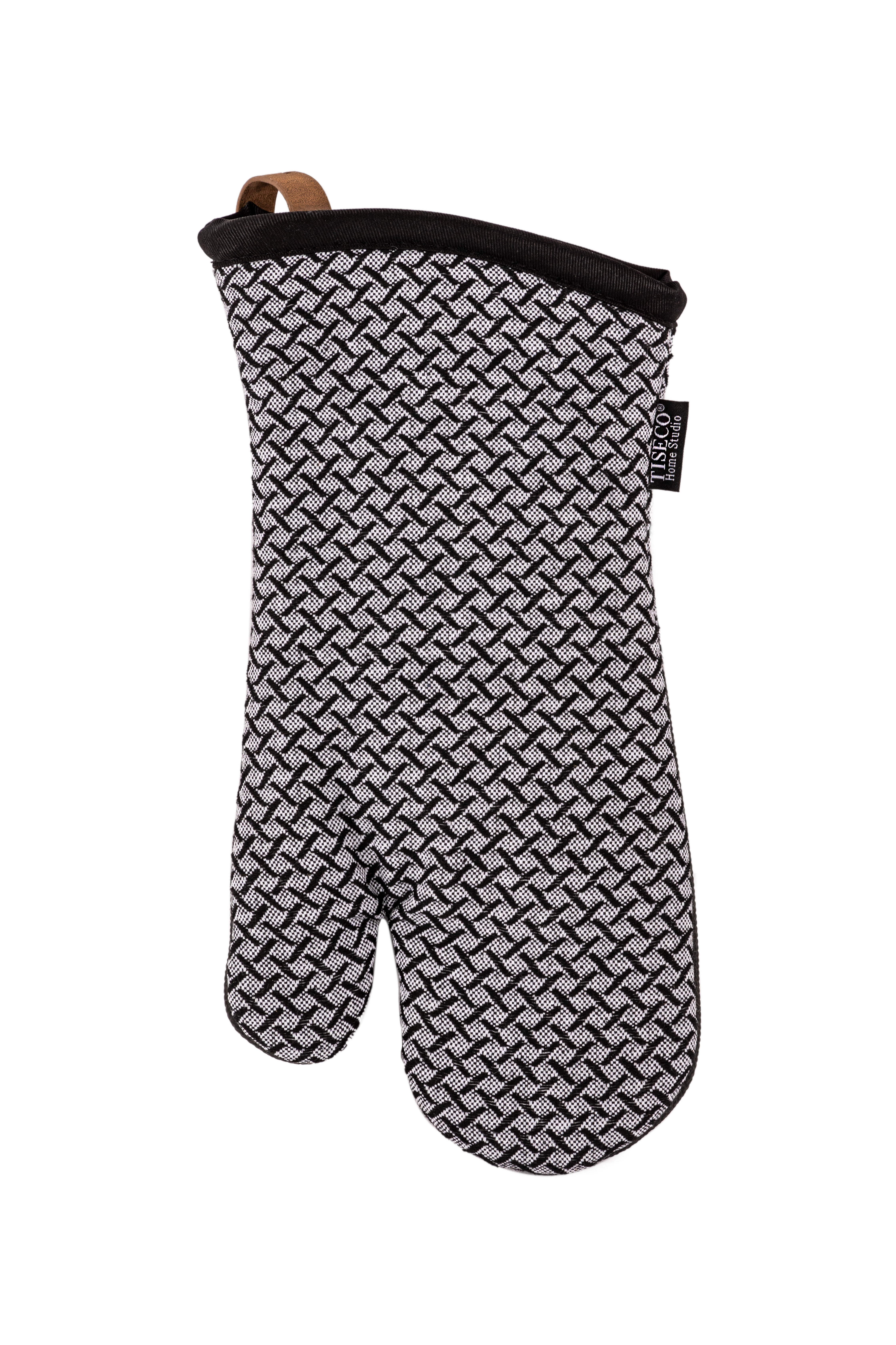 Oven glove (1R + 1L) SHERLOCK Lagarto, 17x33cm, black