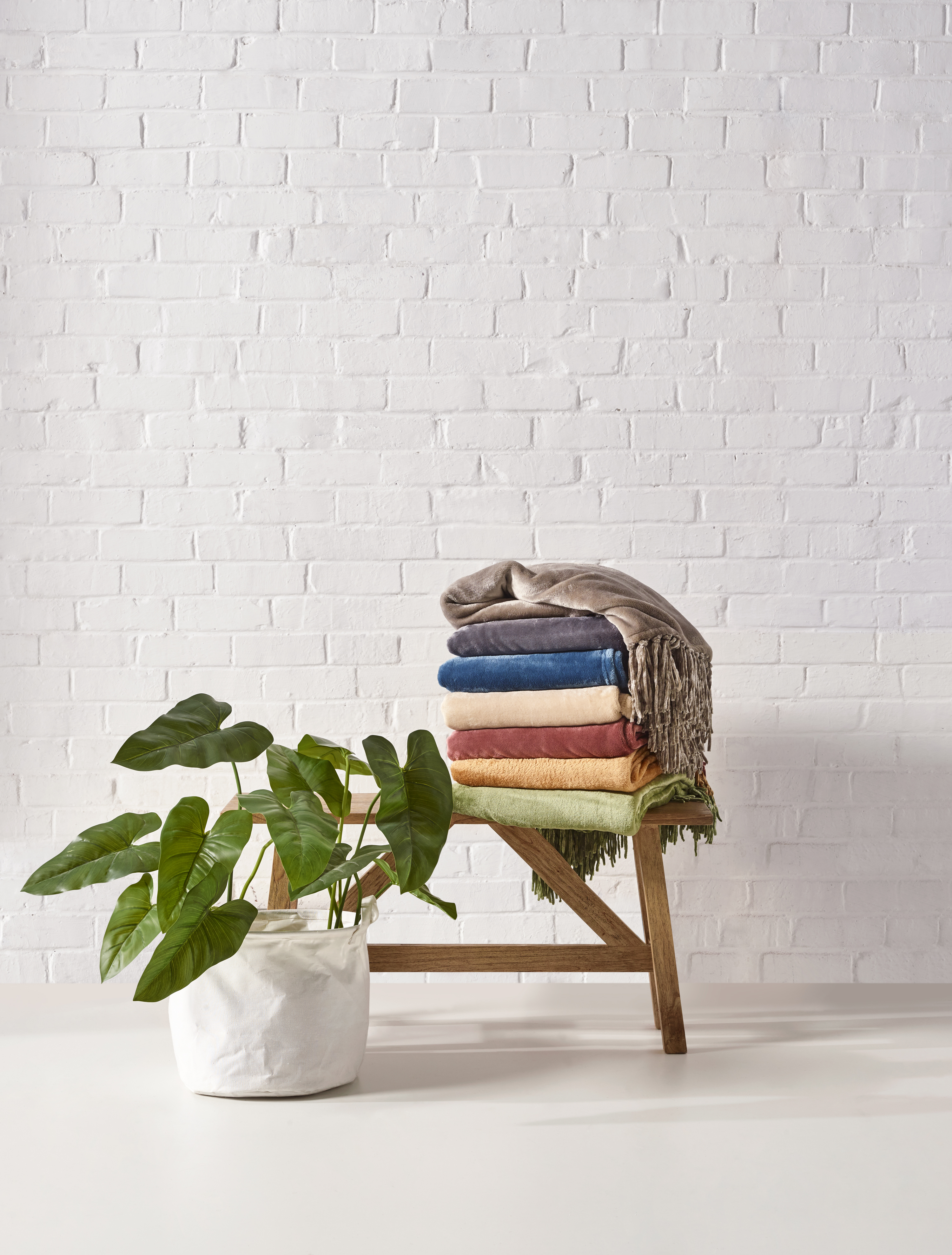 Plaid Micro flannel solid, 220x240 CM, taupe light