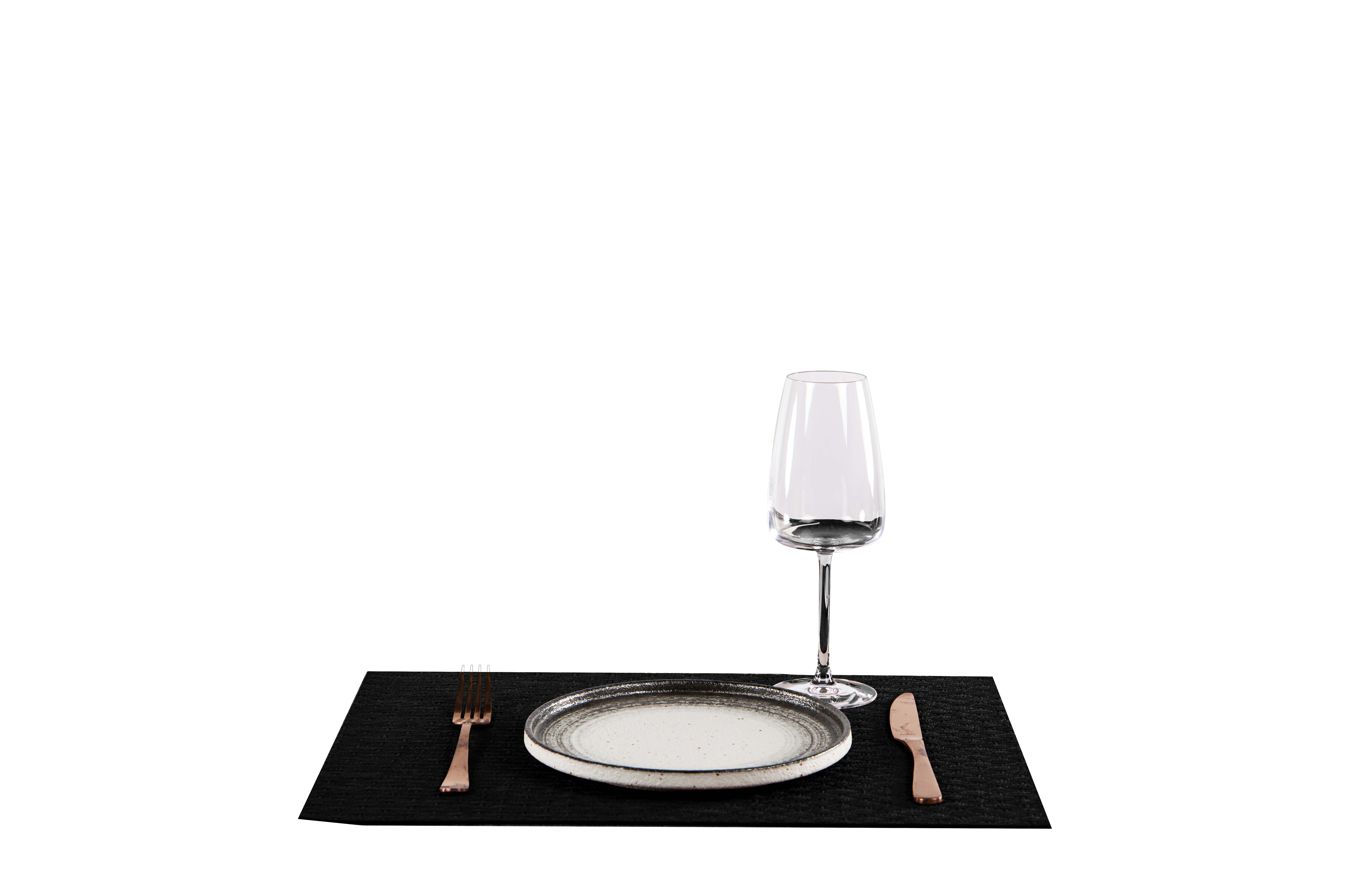 Placemat ARBIN - Leather look imitation- 45x33cm, black