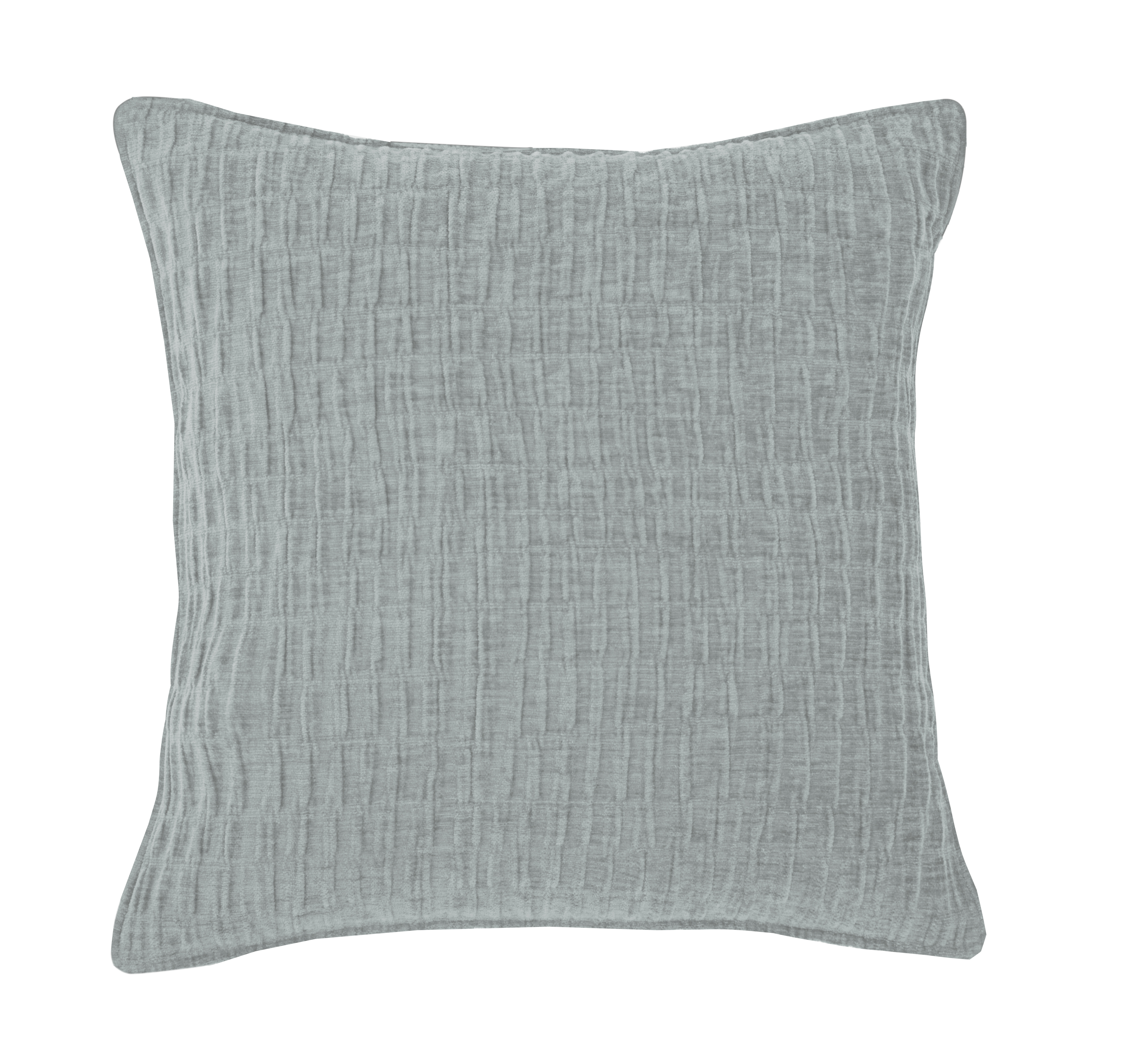 Cushion (filled) CHENILLE - 42X42 cm - blue/grey