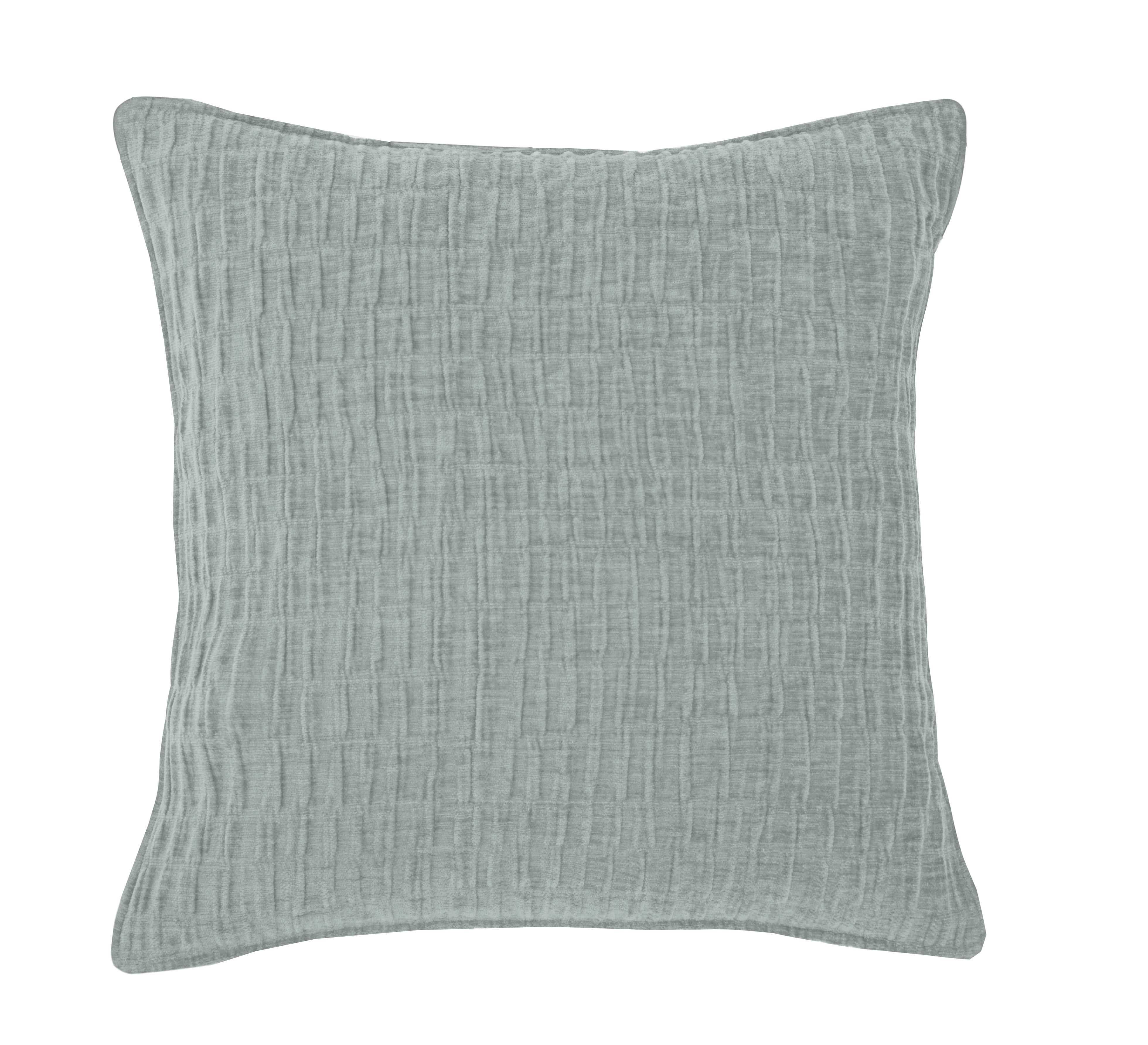 Kussen (gevuld) CHENILLE - 42X42 cm -  blue/grey