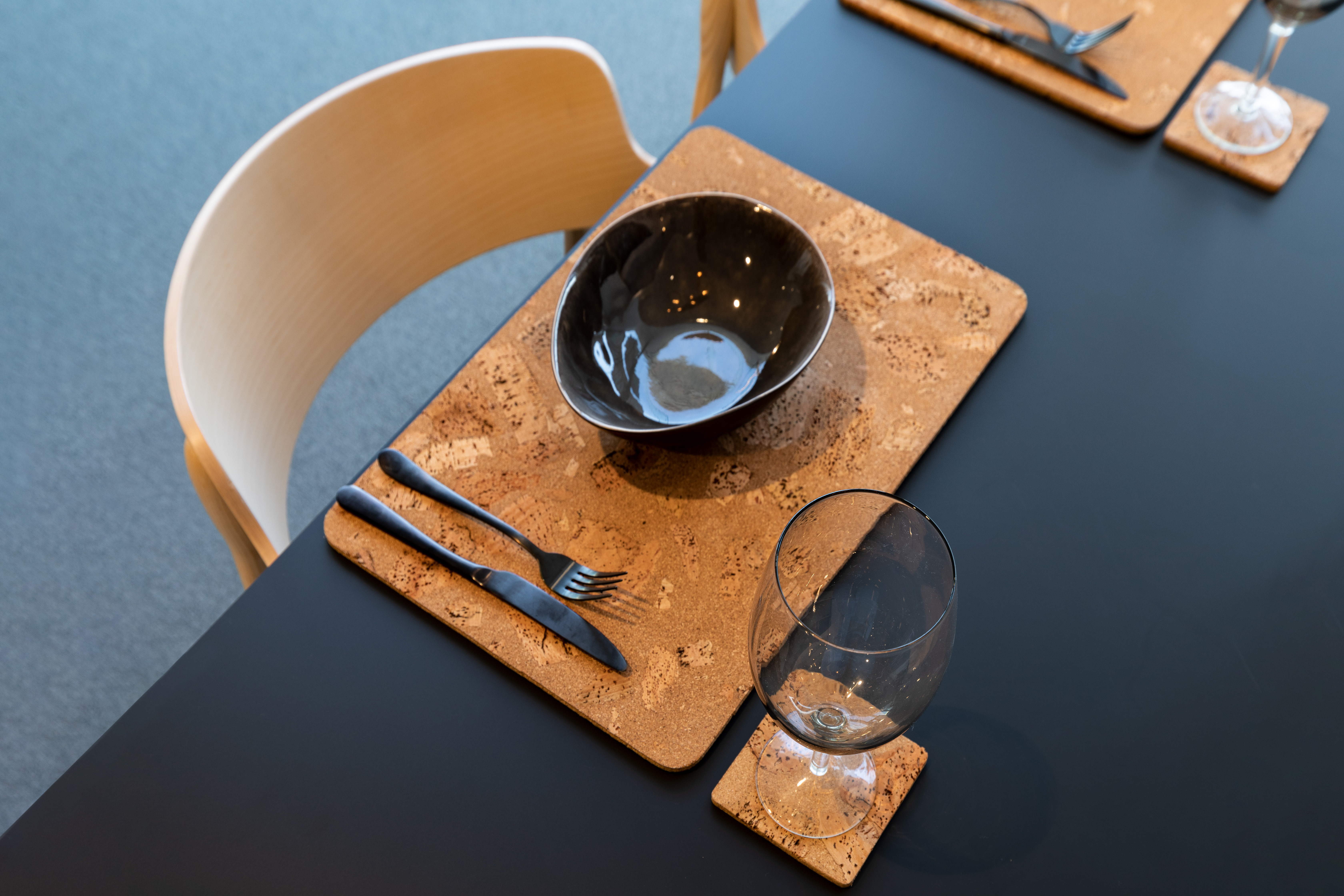 Set de table QUERCO liège rectangulaire 45x30cmx0.5cm - roche/1108