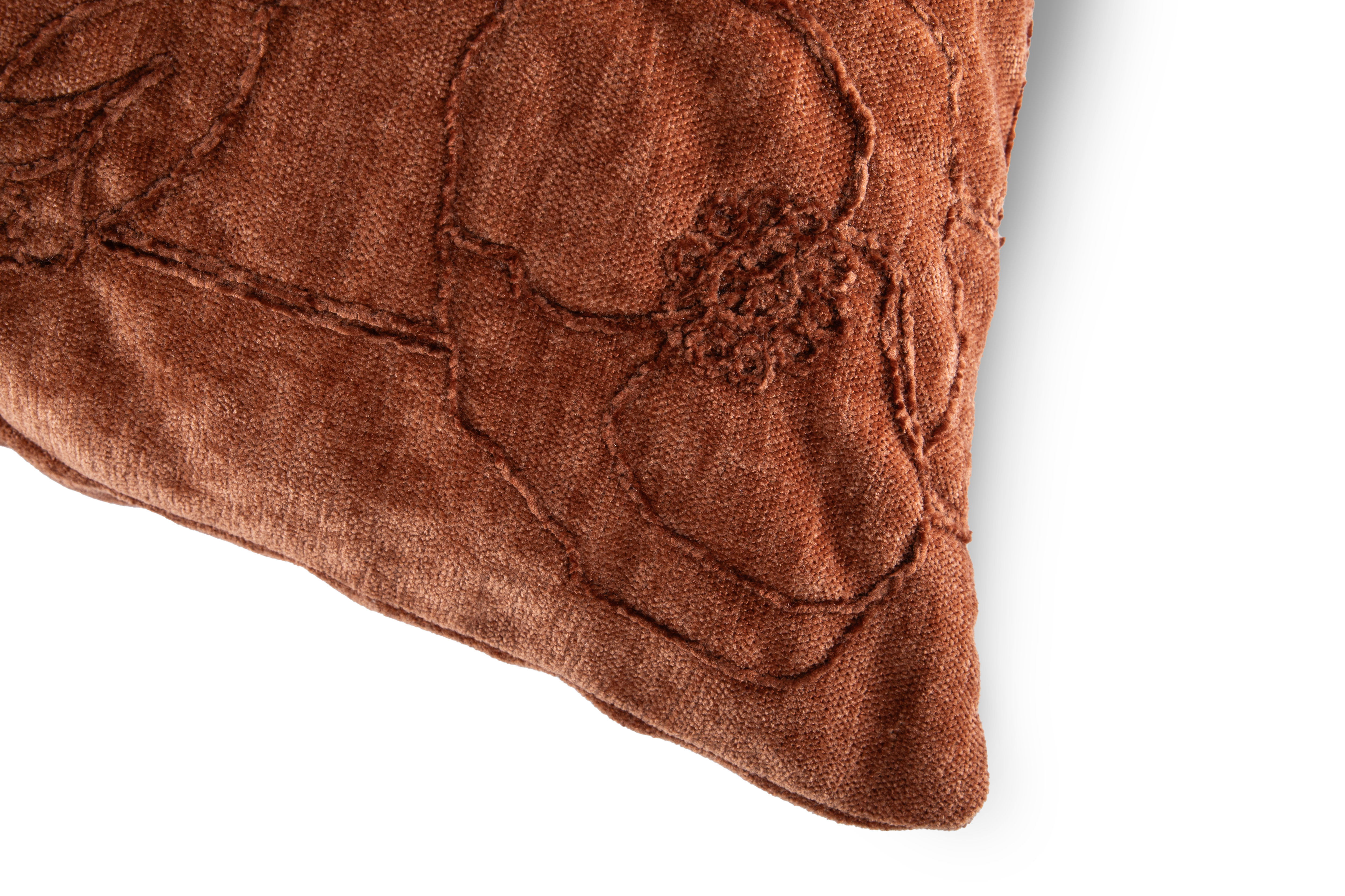 Cushion (filled) JULOT POPPY - 45x45 cm, cognac