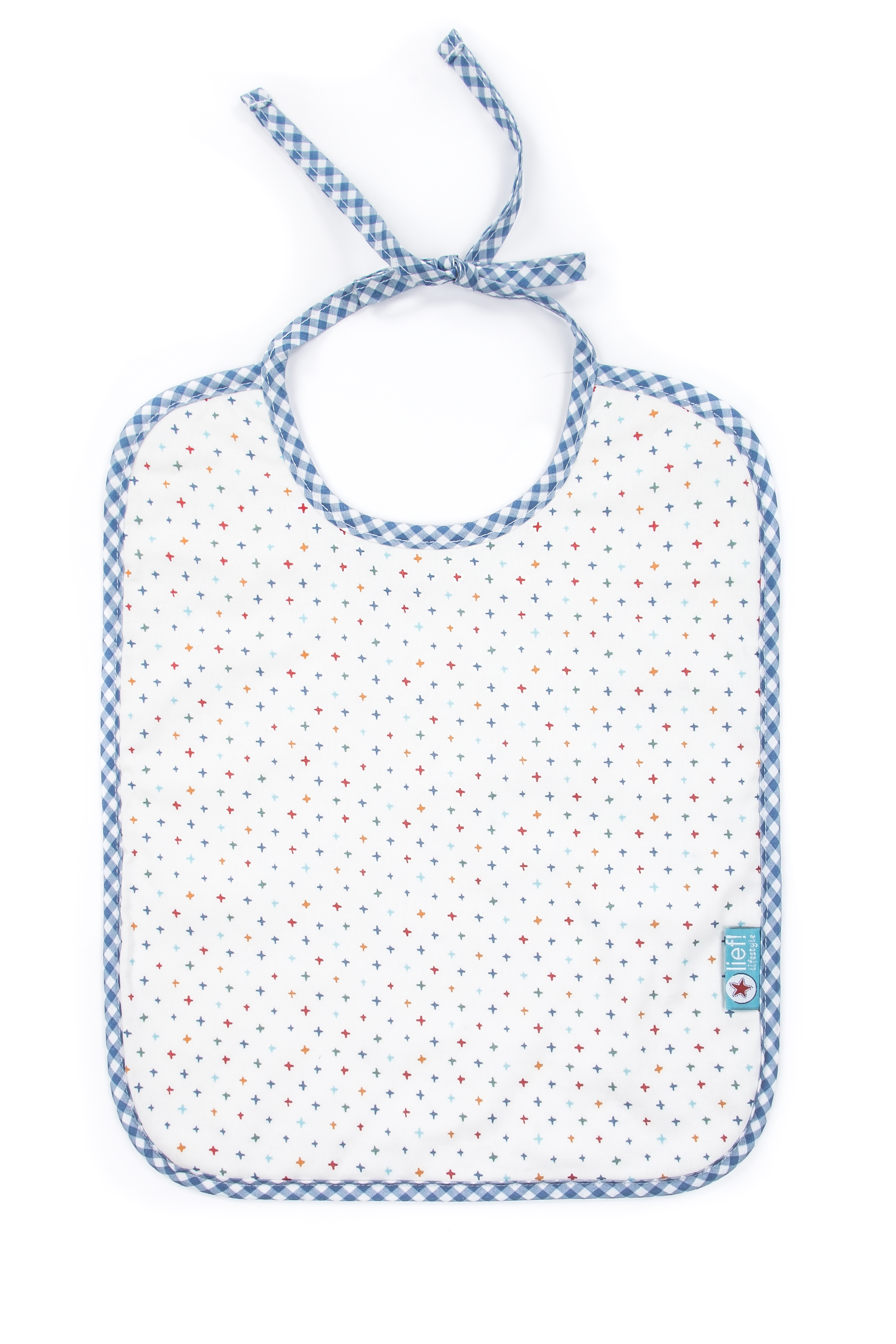 Bib with straps Boy stars, 35x27 cm