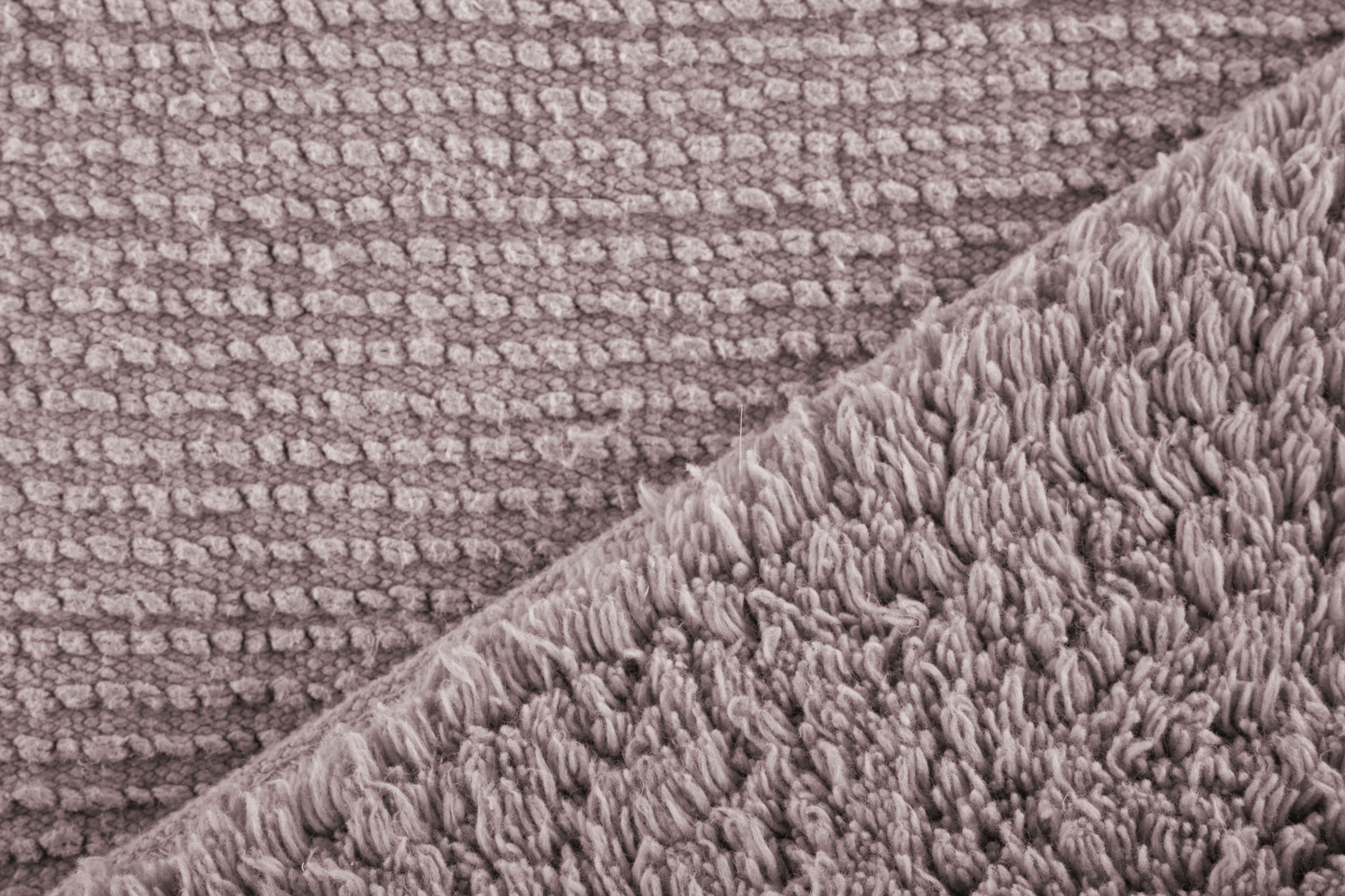 Bath carpet RIVA - cotton anti-slip, 60x100cm, mauve