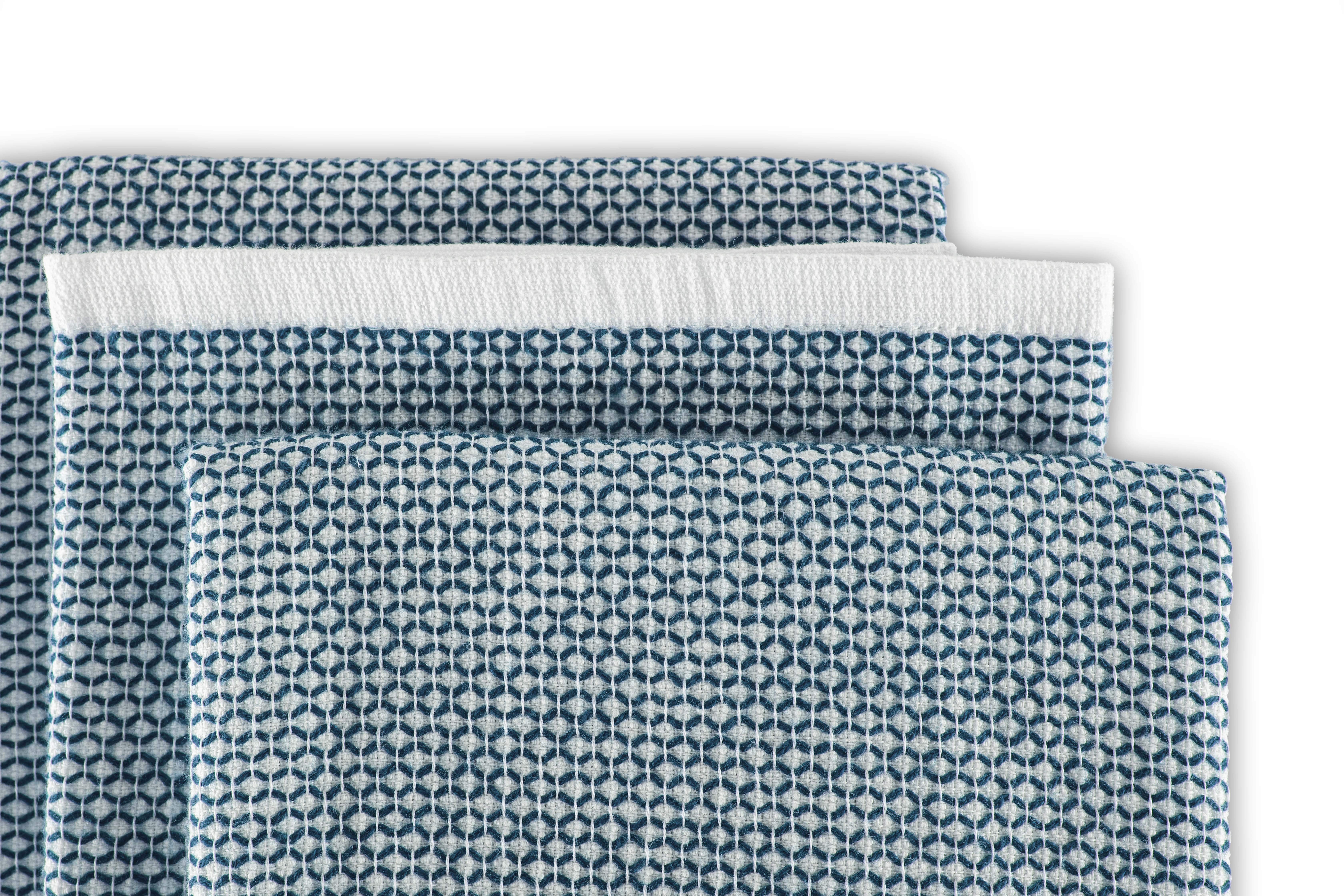 Kitchentowels Culinary Duo Leno 50x76 washed indigo, set3