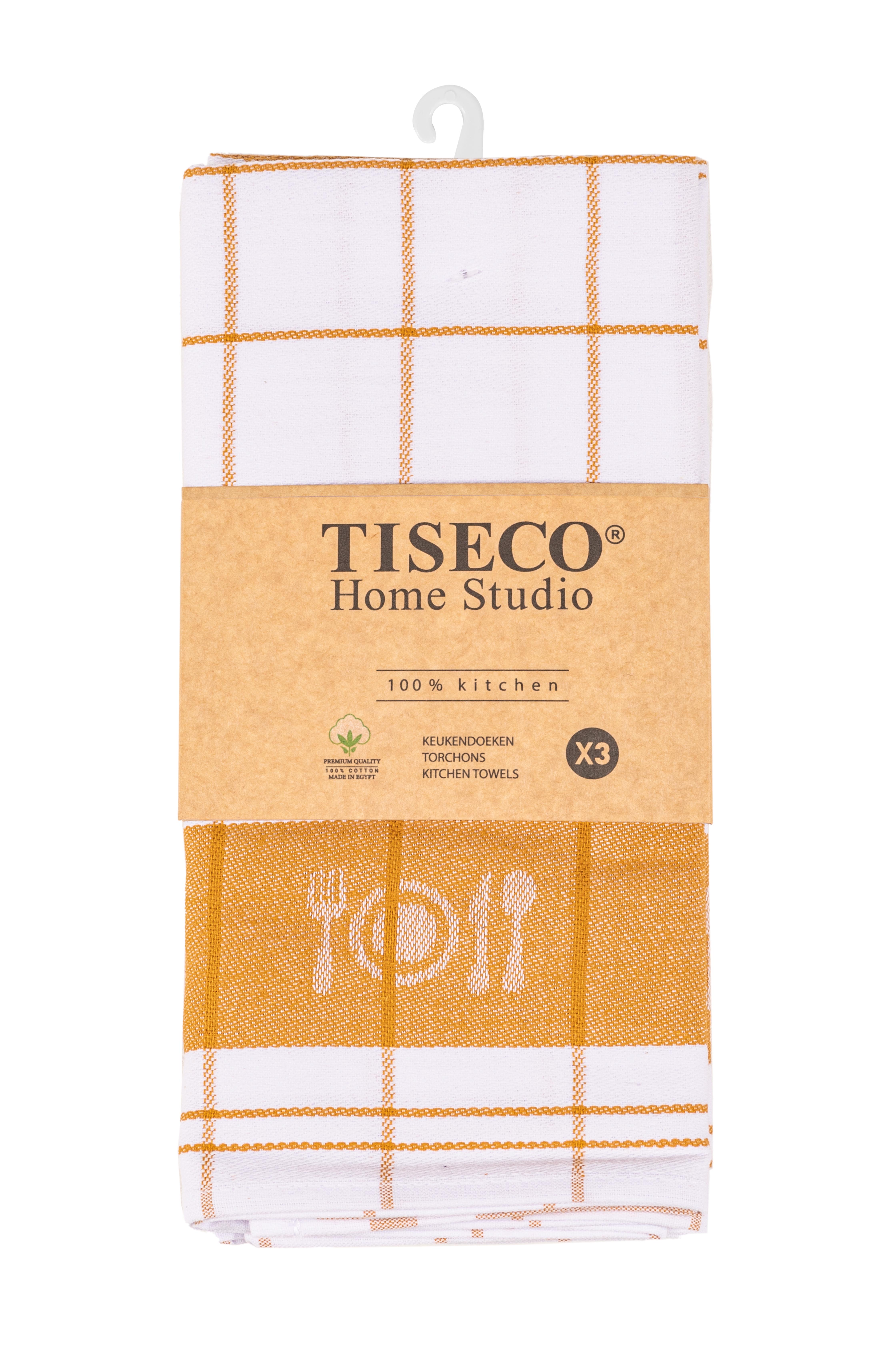 Kitchentowel cotton PHARAO - 50x70 cm - set/3, camel