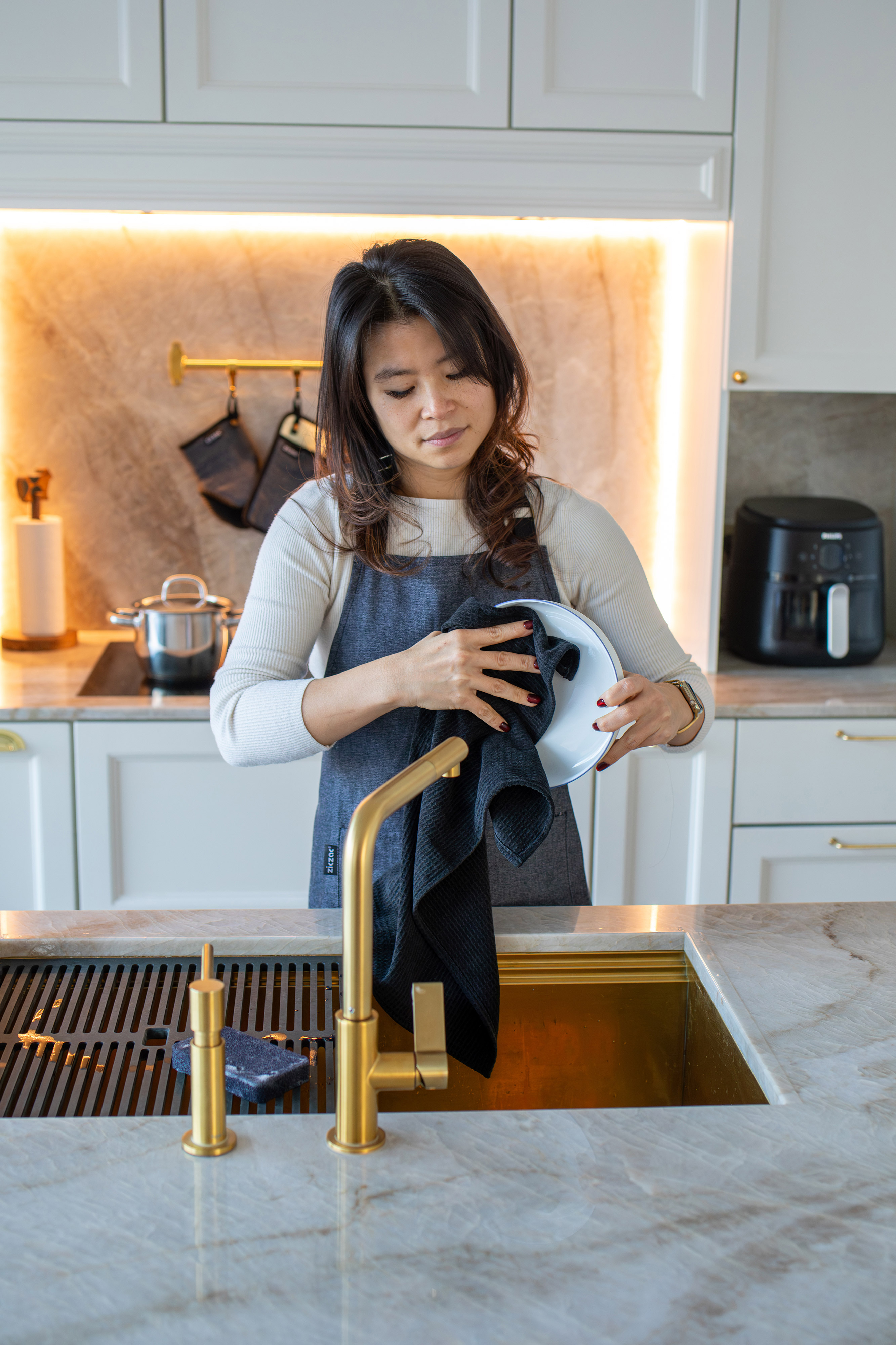 Keukenhanddoek SILO - SET/2 - 40x60 cm, zwart