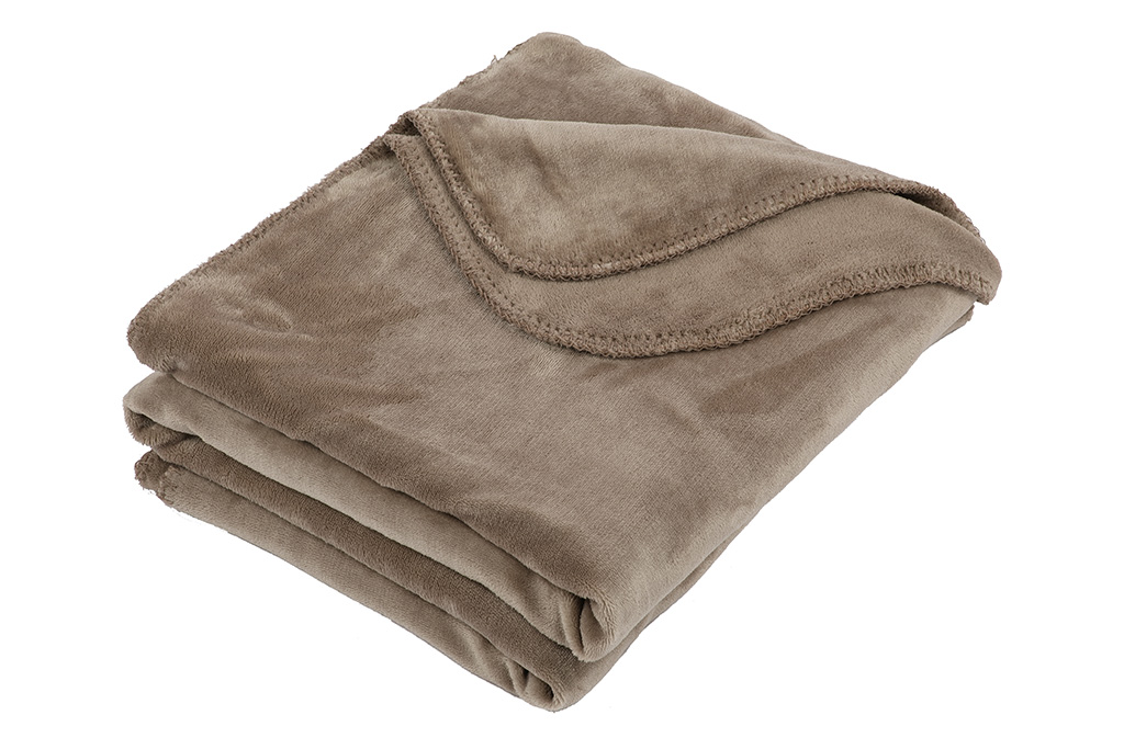 Horsestitch throw taupe 130x170CM