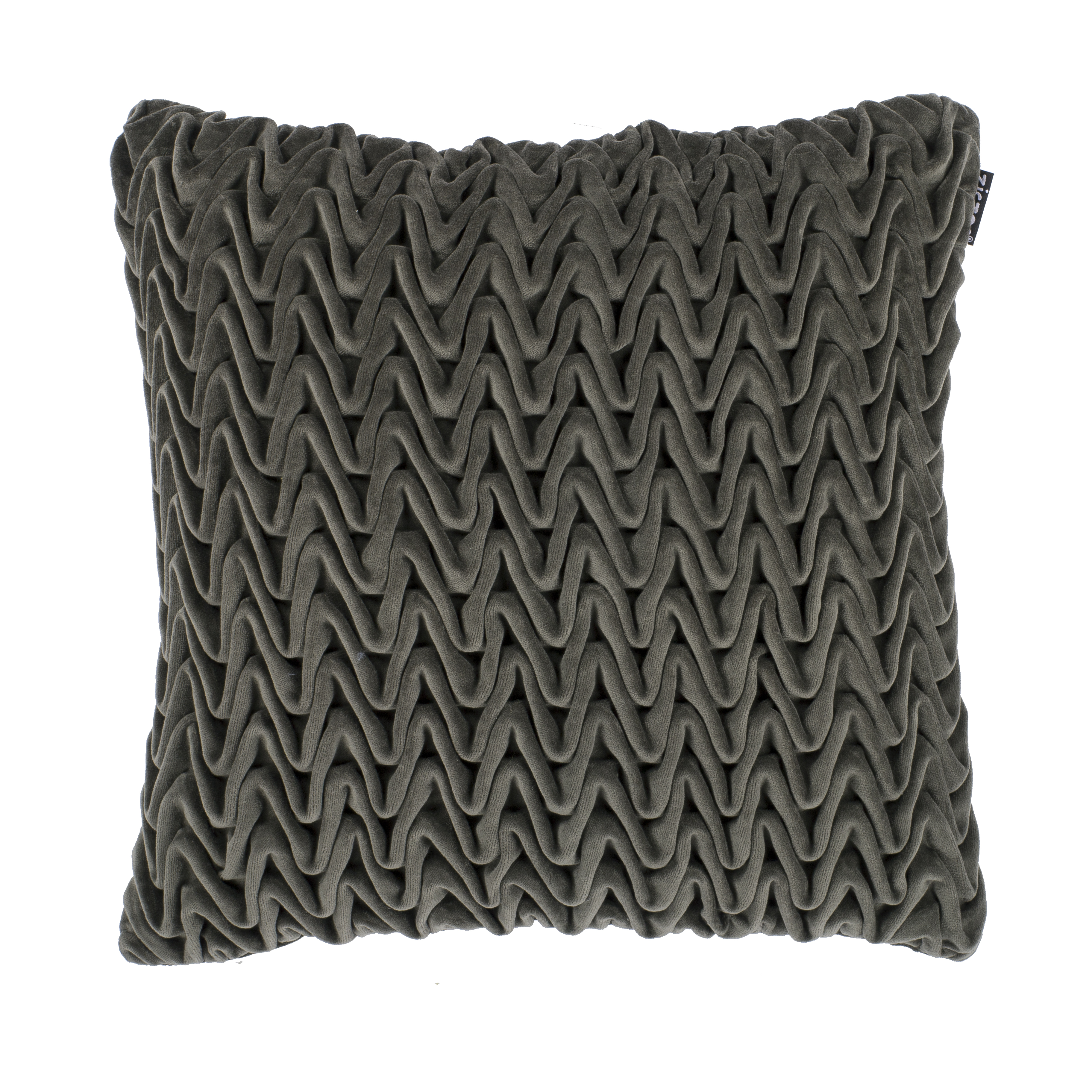 Cushion cover waves 45x45cm, grey+ zipper bottom
