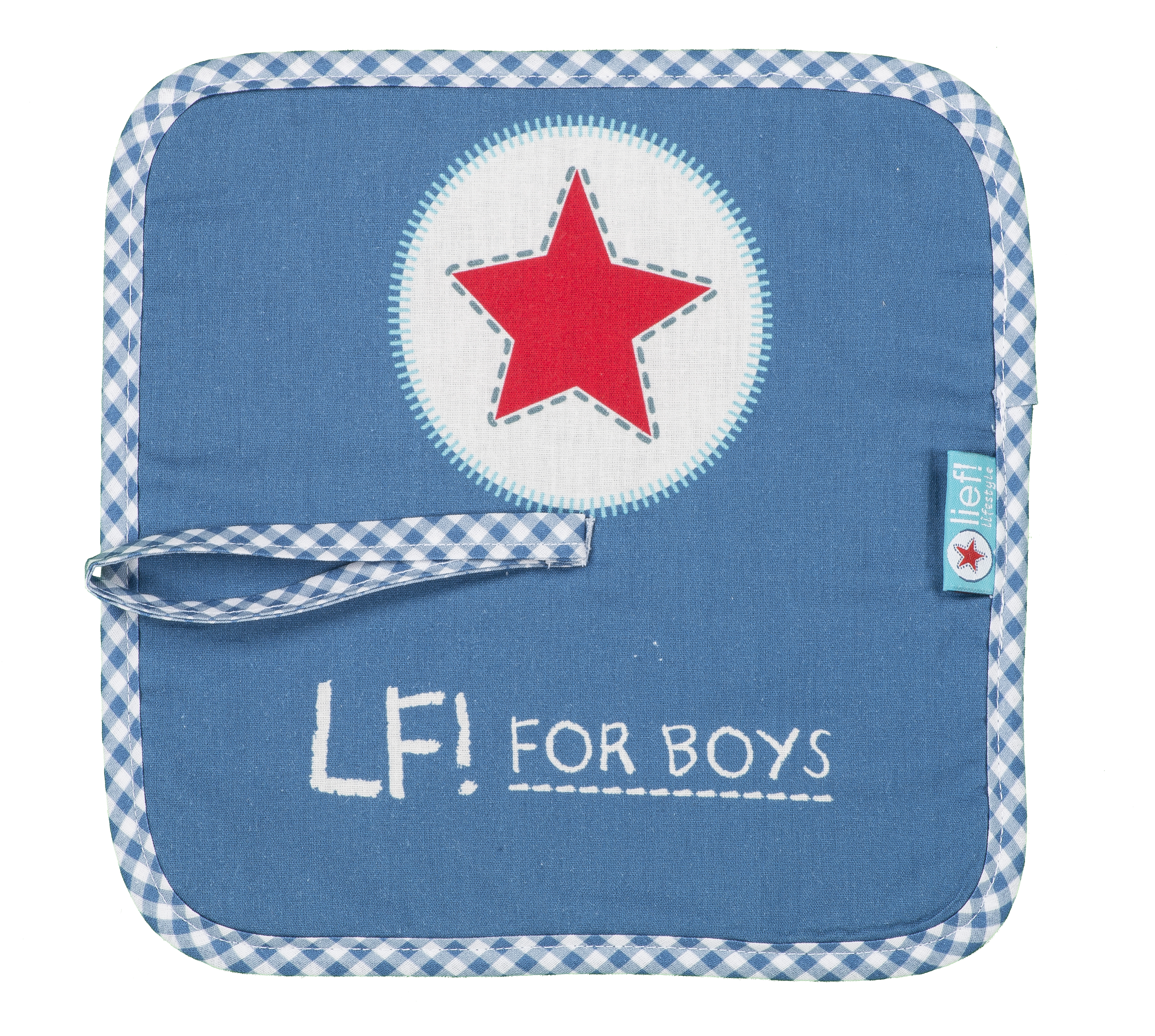 Fopspeendoekje Boy uni blauw, 23x23 cm