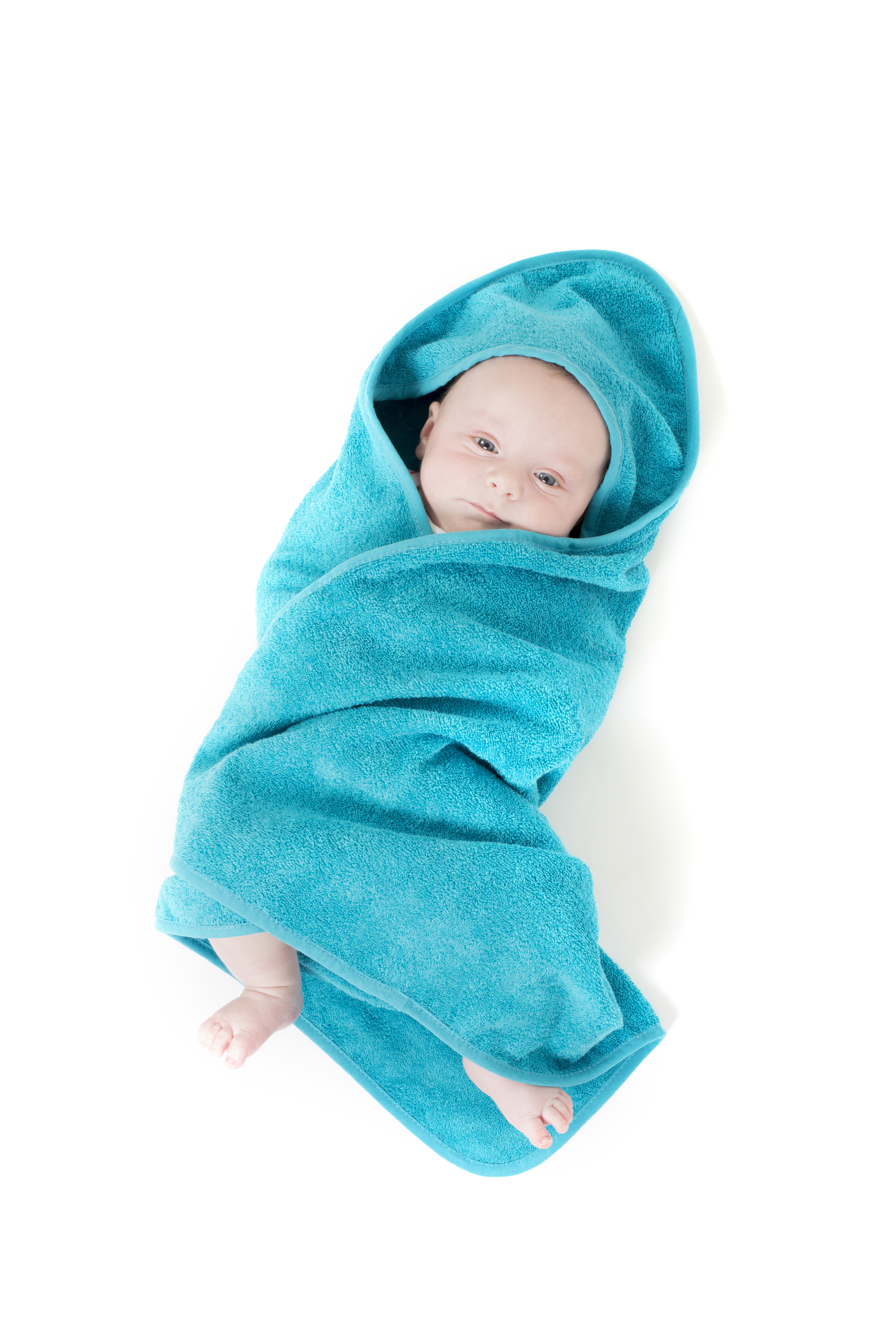 Baby bath cape - 75x75 cm, white
