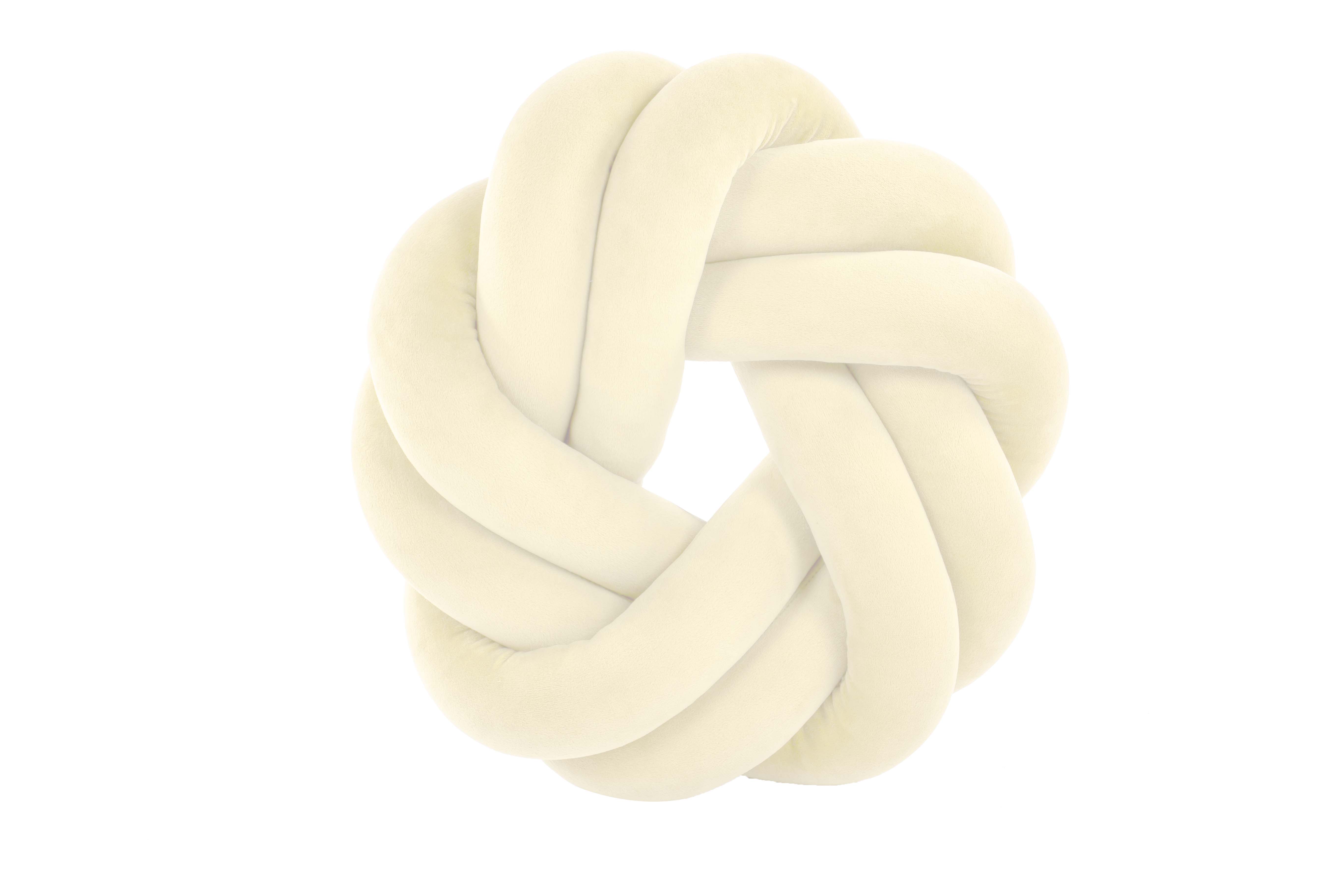 Kussen (gevuld) knot ivory 30x30x7cm