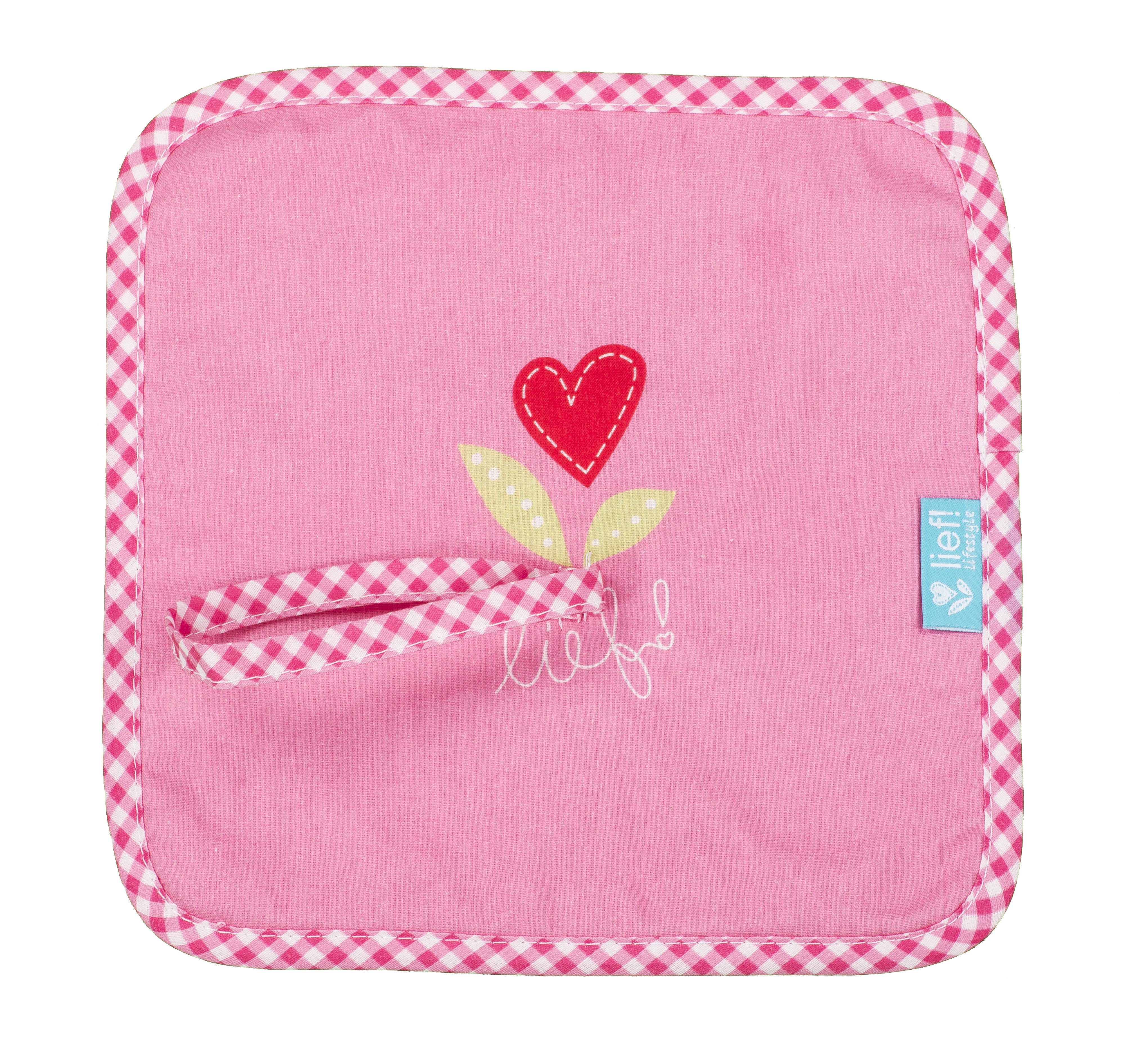 Pacifier cloth Girl uni pink, 23x23 cm