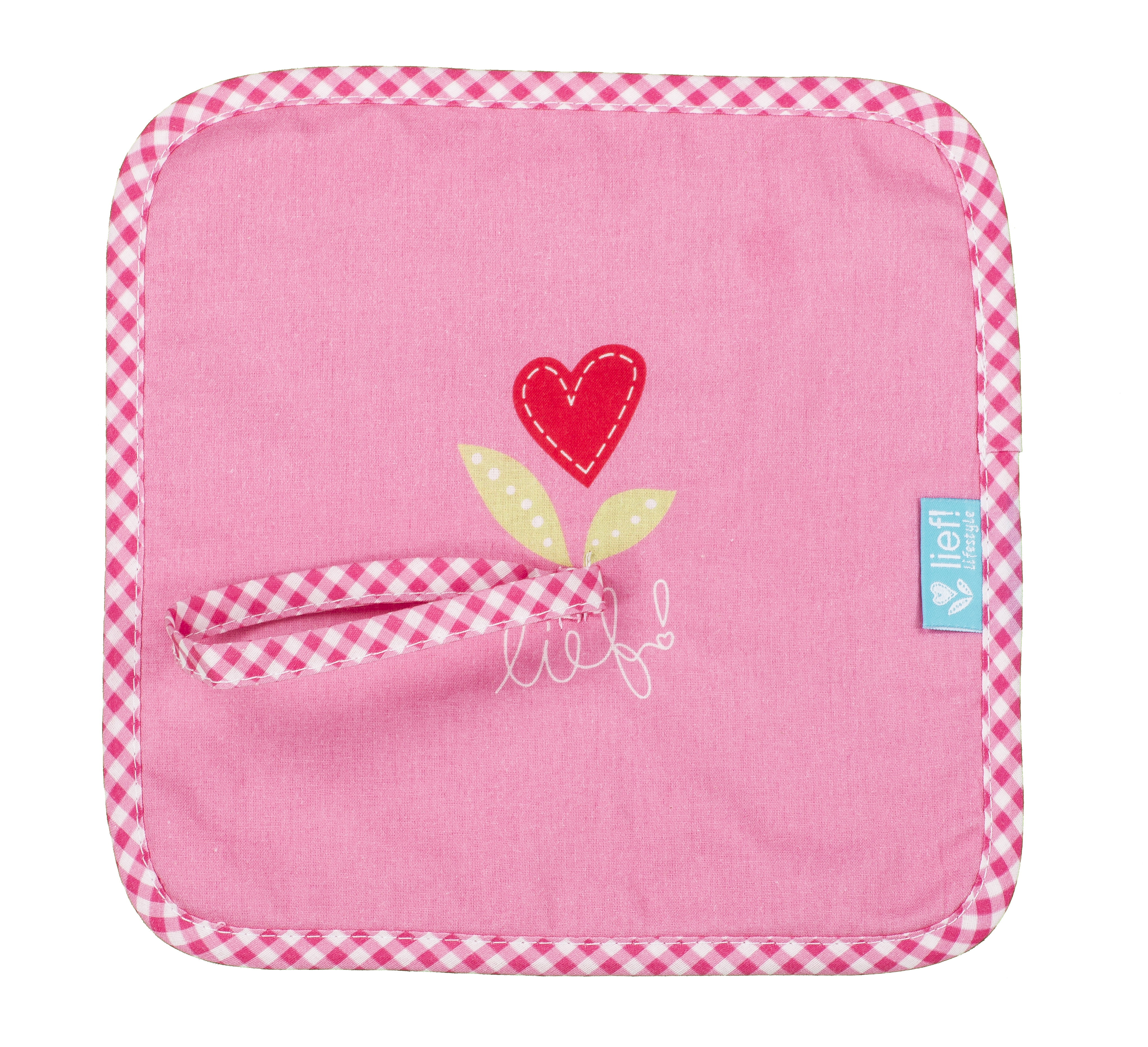 Fopspeendoekje Girl uni roze, 23x23 cm