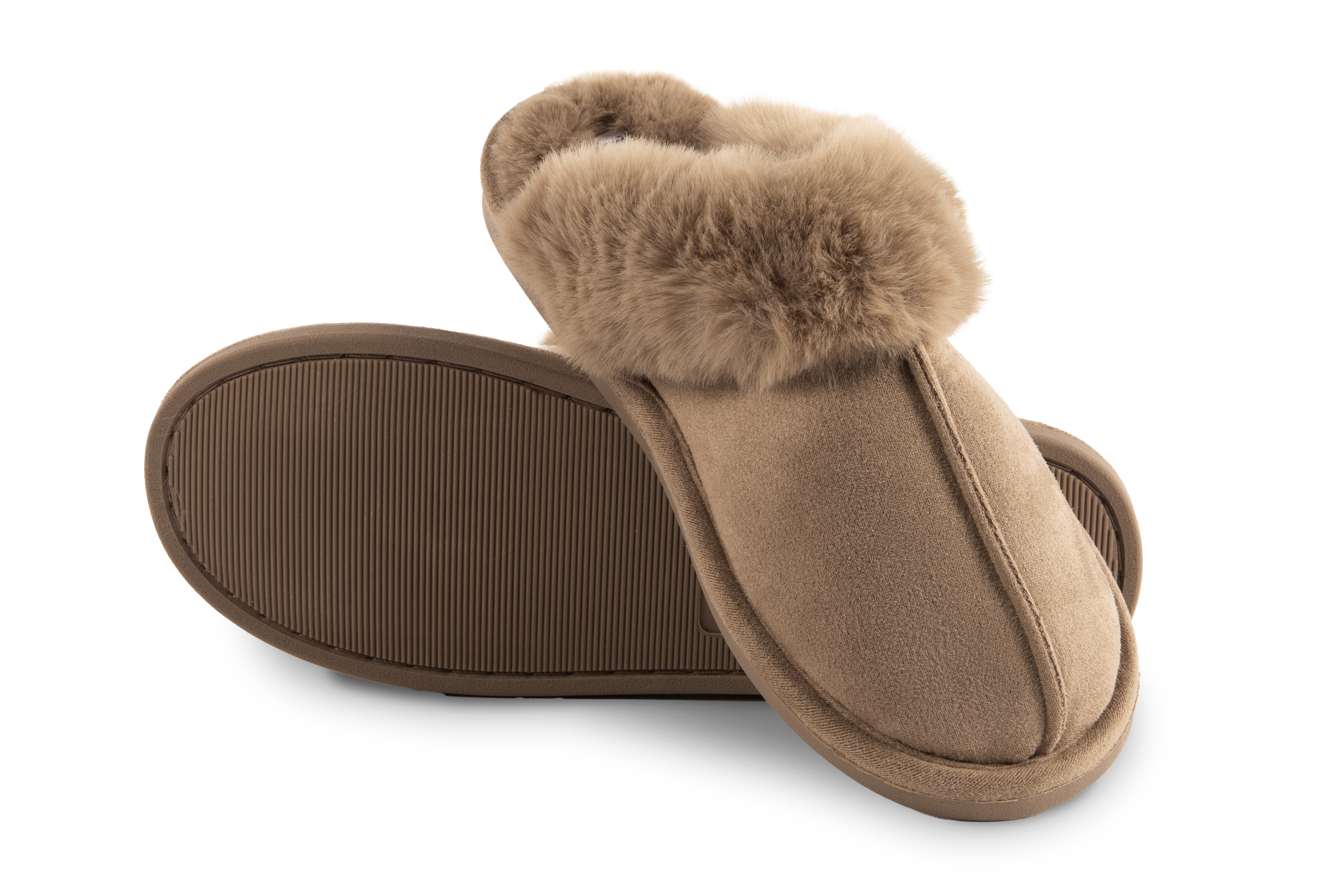 Suede slippers SNUGGS 40/41, taupe