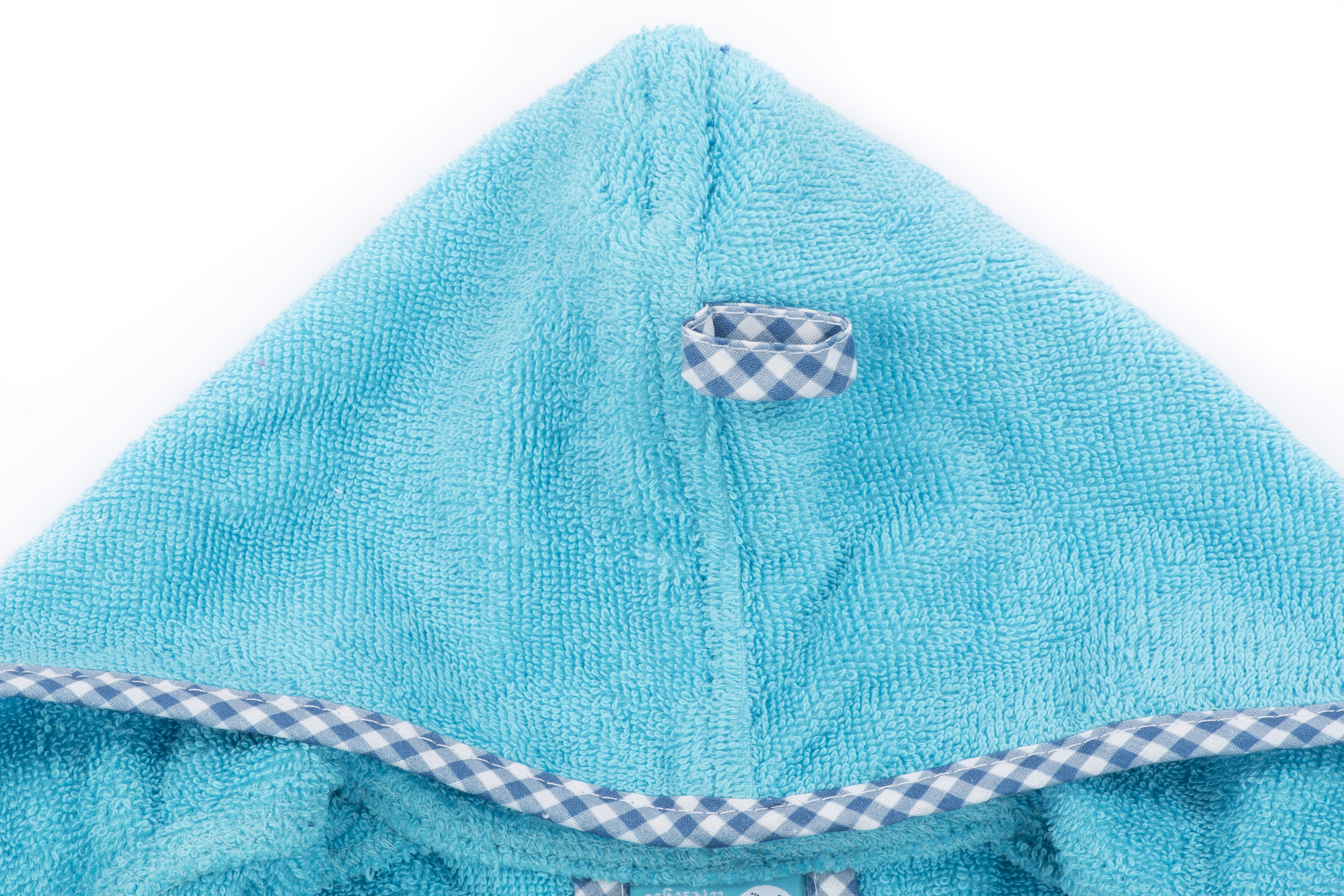Peignoir de bain Boy uni turquoise, 0-12 months