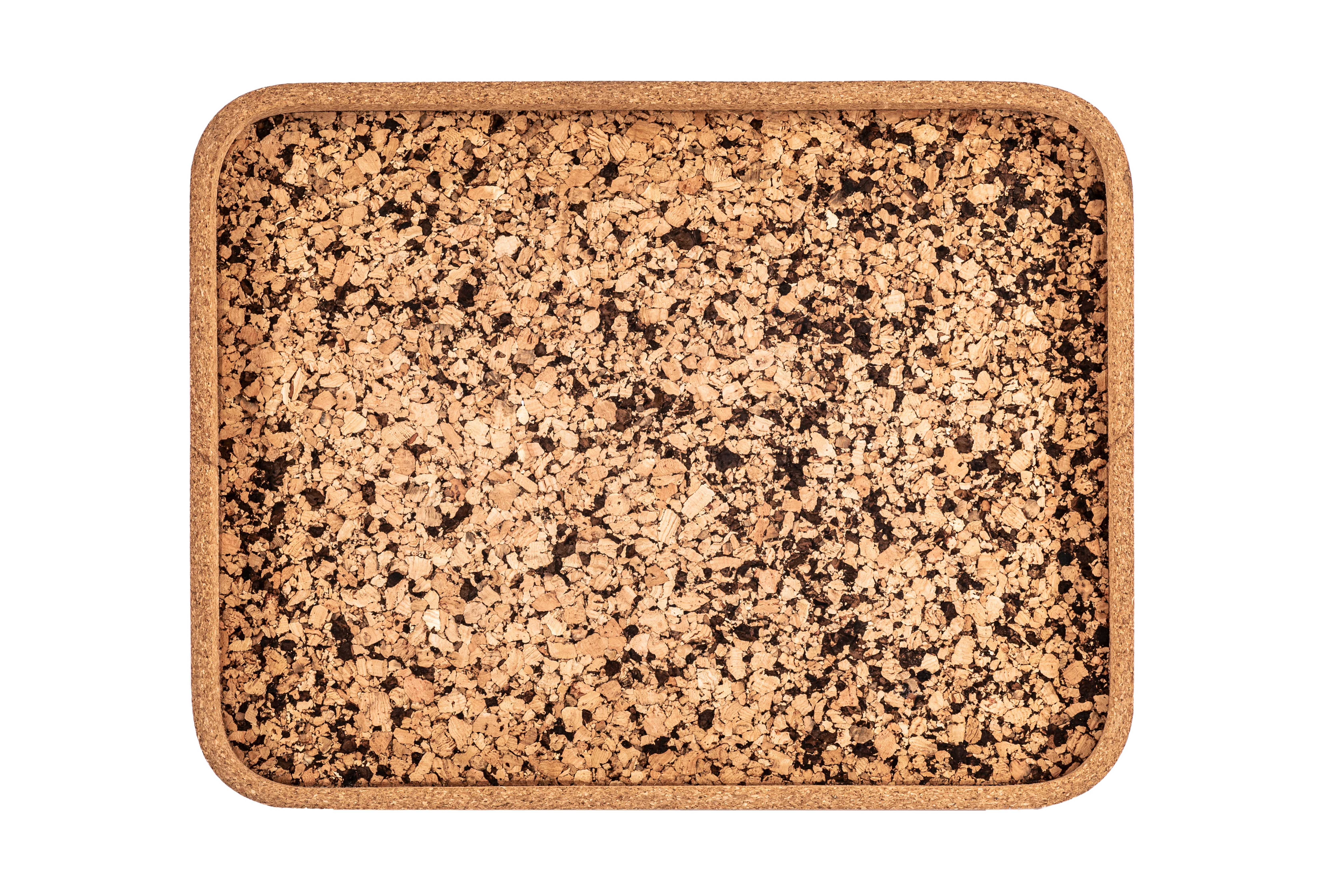 Tray QUERCO cork rectangle 42x32.5cm - coal/1102