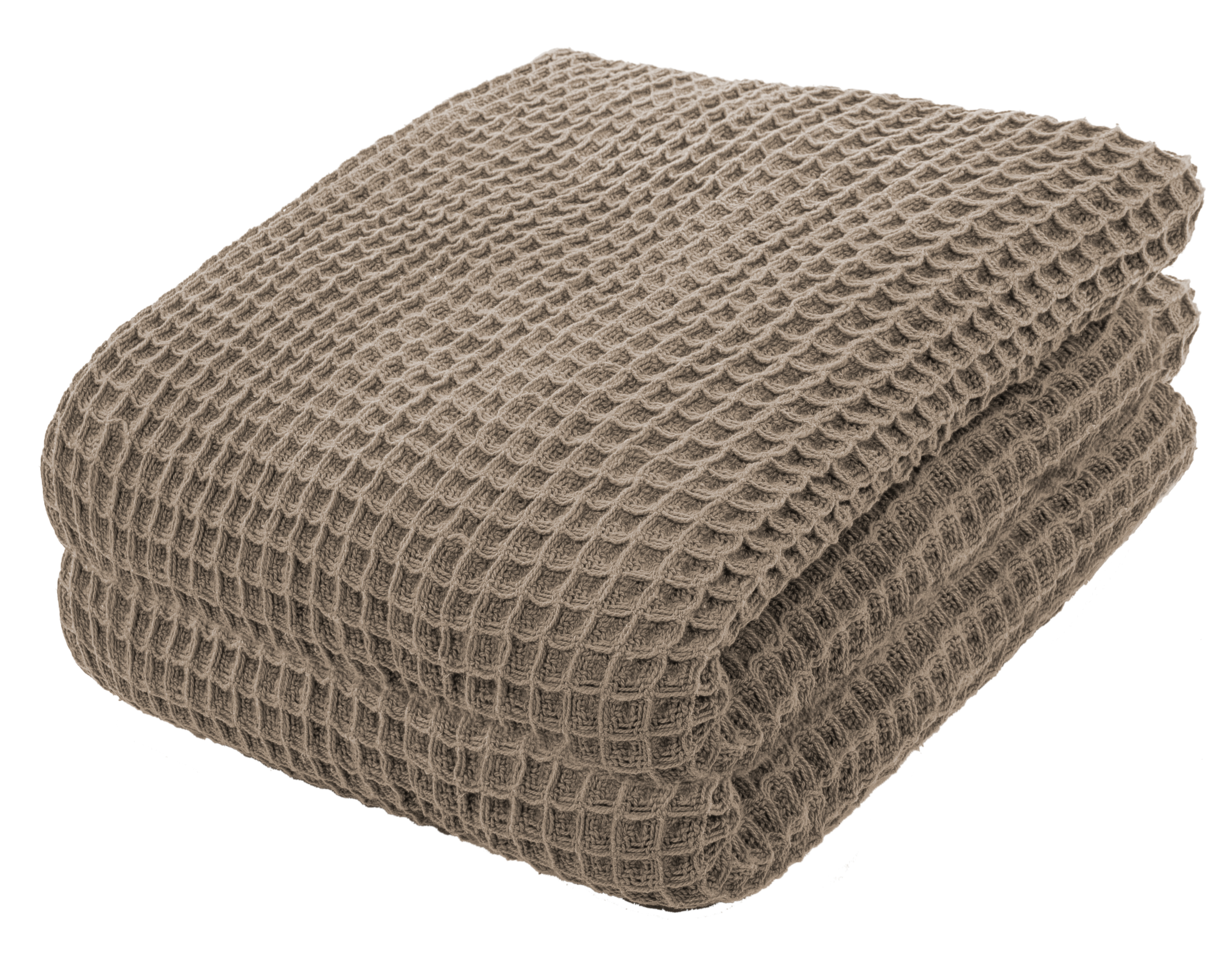 Bedspread cotton WAFFLE 250x260cm, taupe